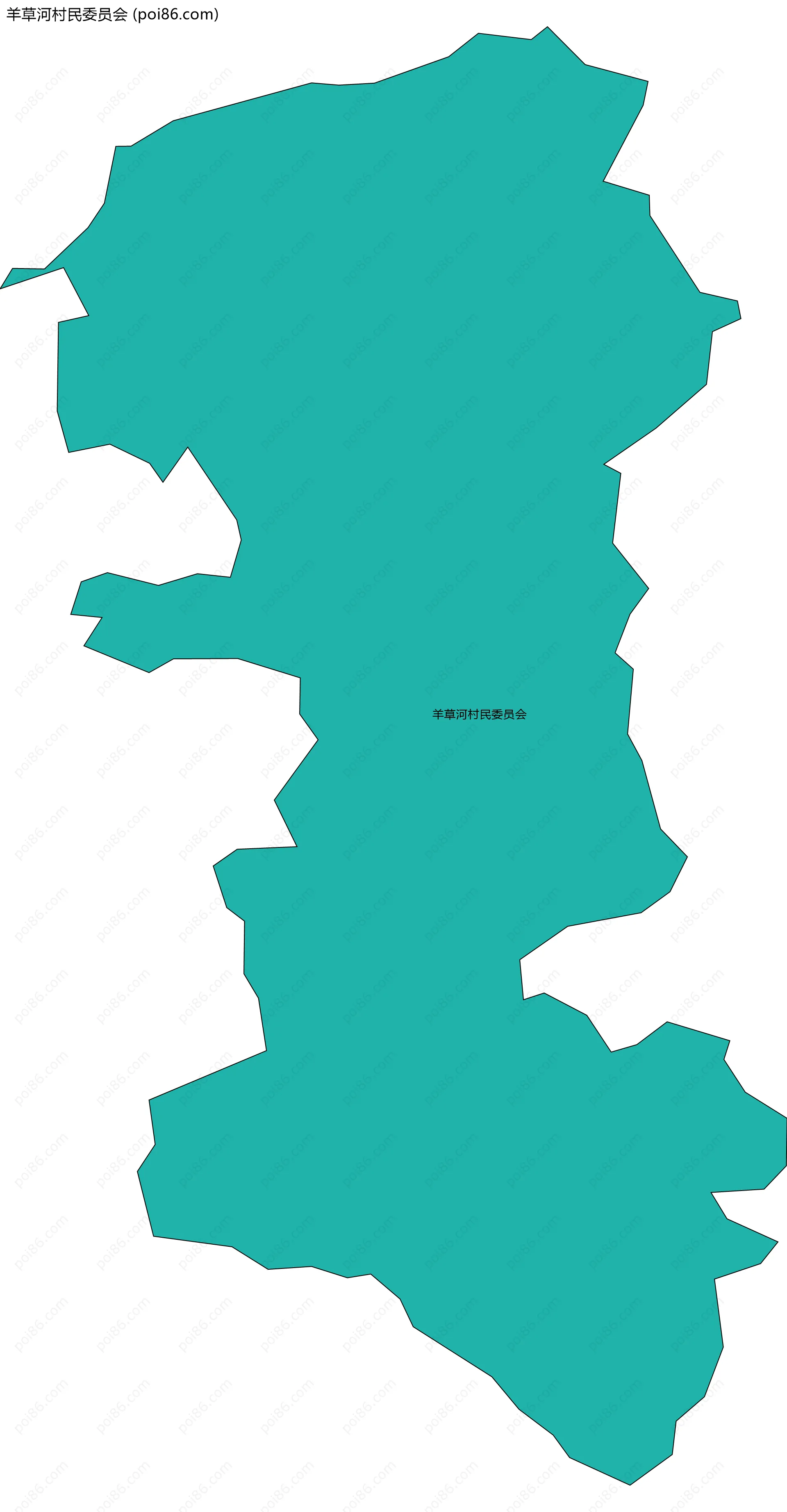 羊草河村民委员会边界地图