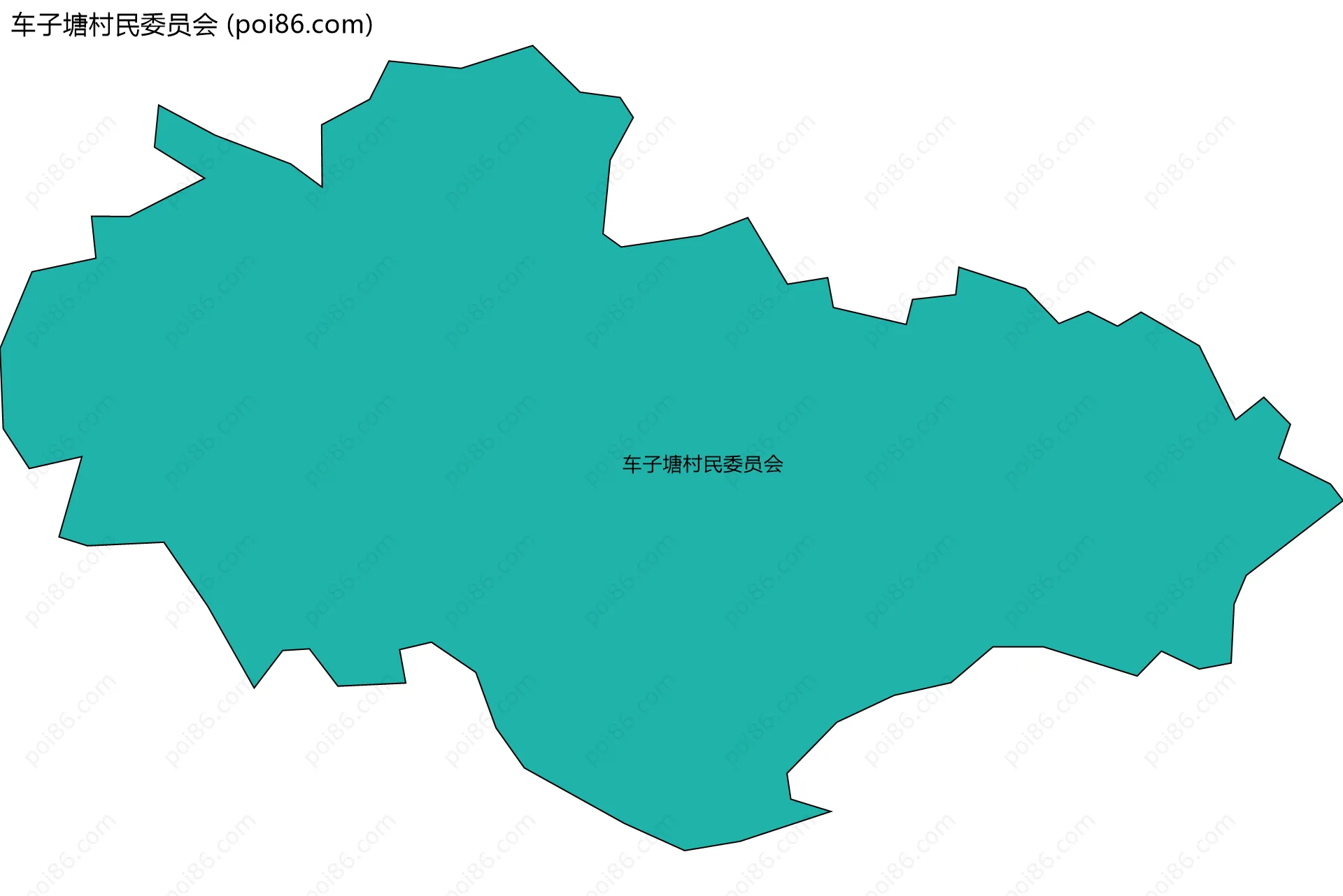 车子塘村民委员会边界地图