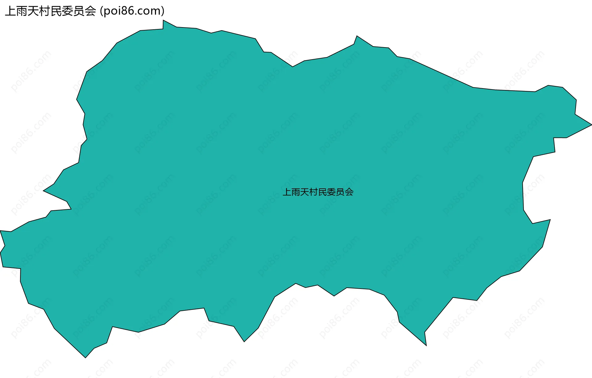 上雨天村民委员会边界地图