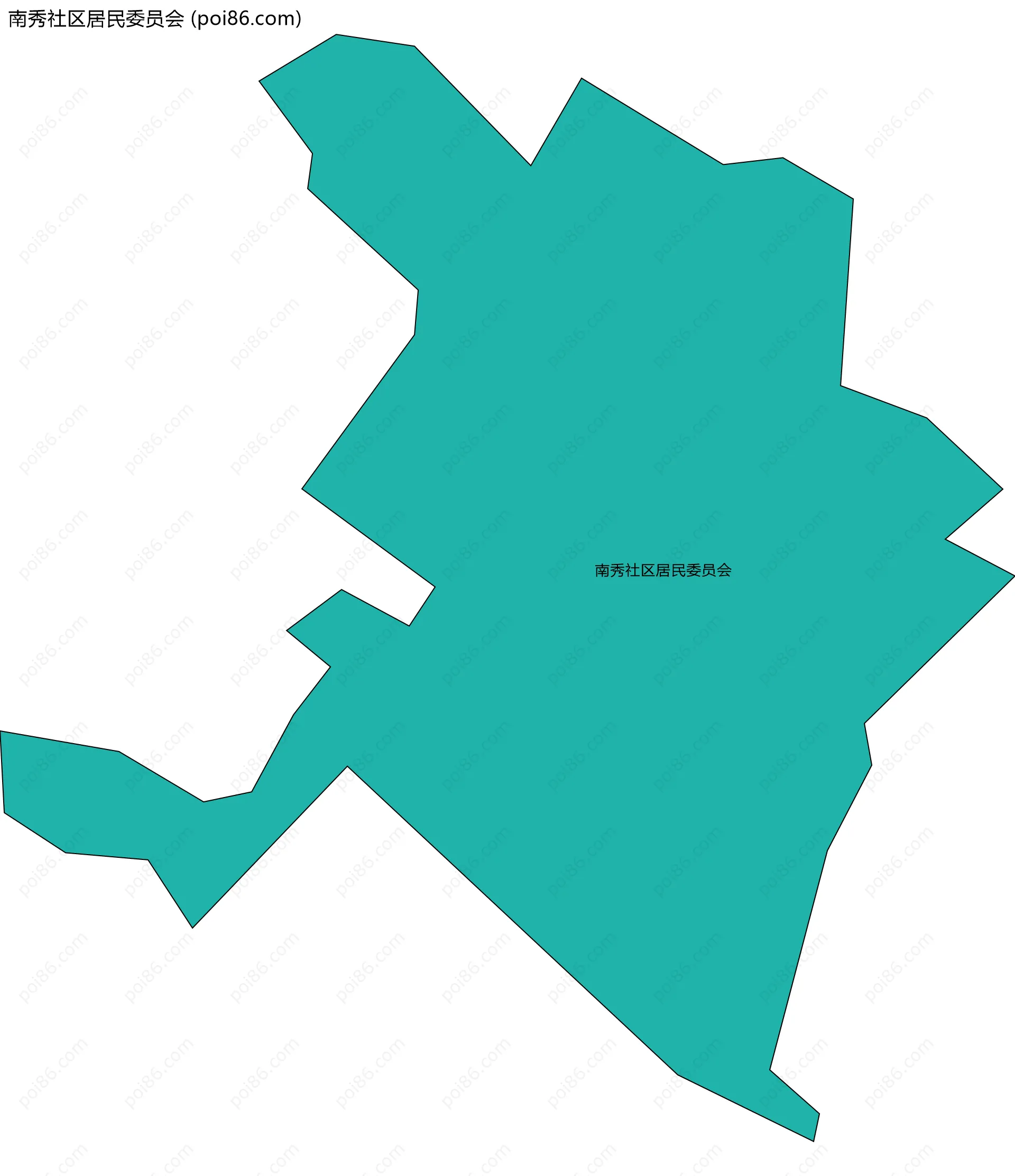 南秀社区居民委员会边界地图