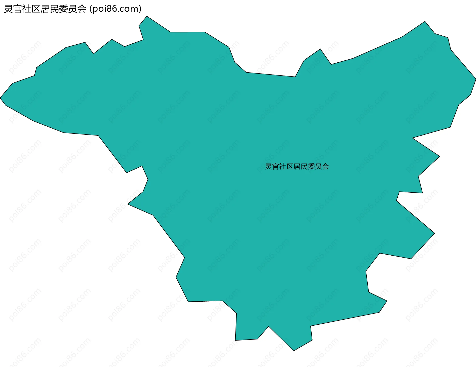 灵官社区居民委员会边界地图
