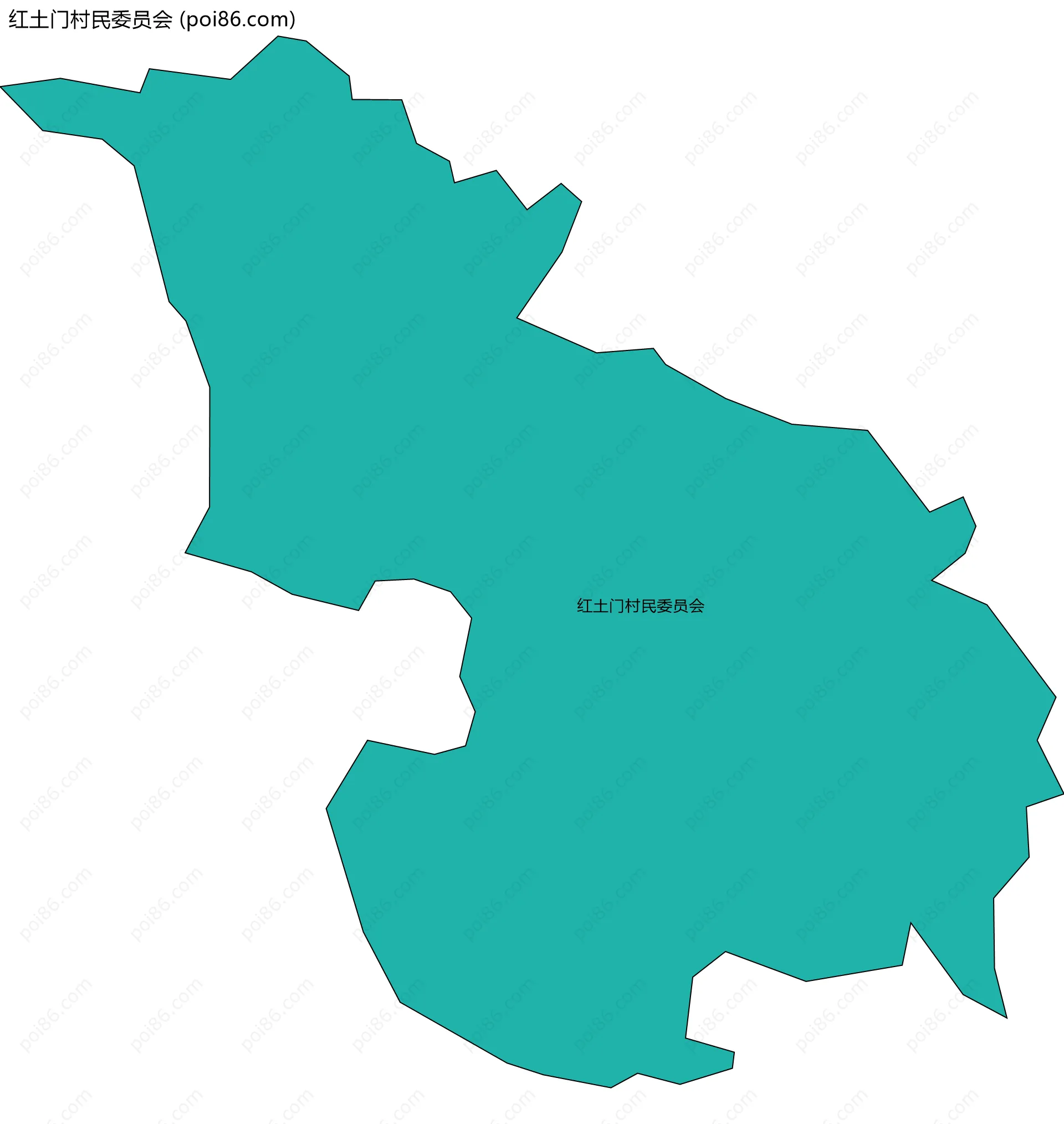 红土门村民委员会边界地图