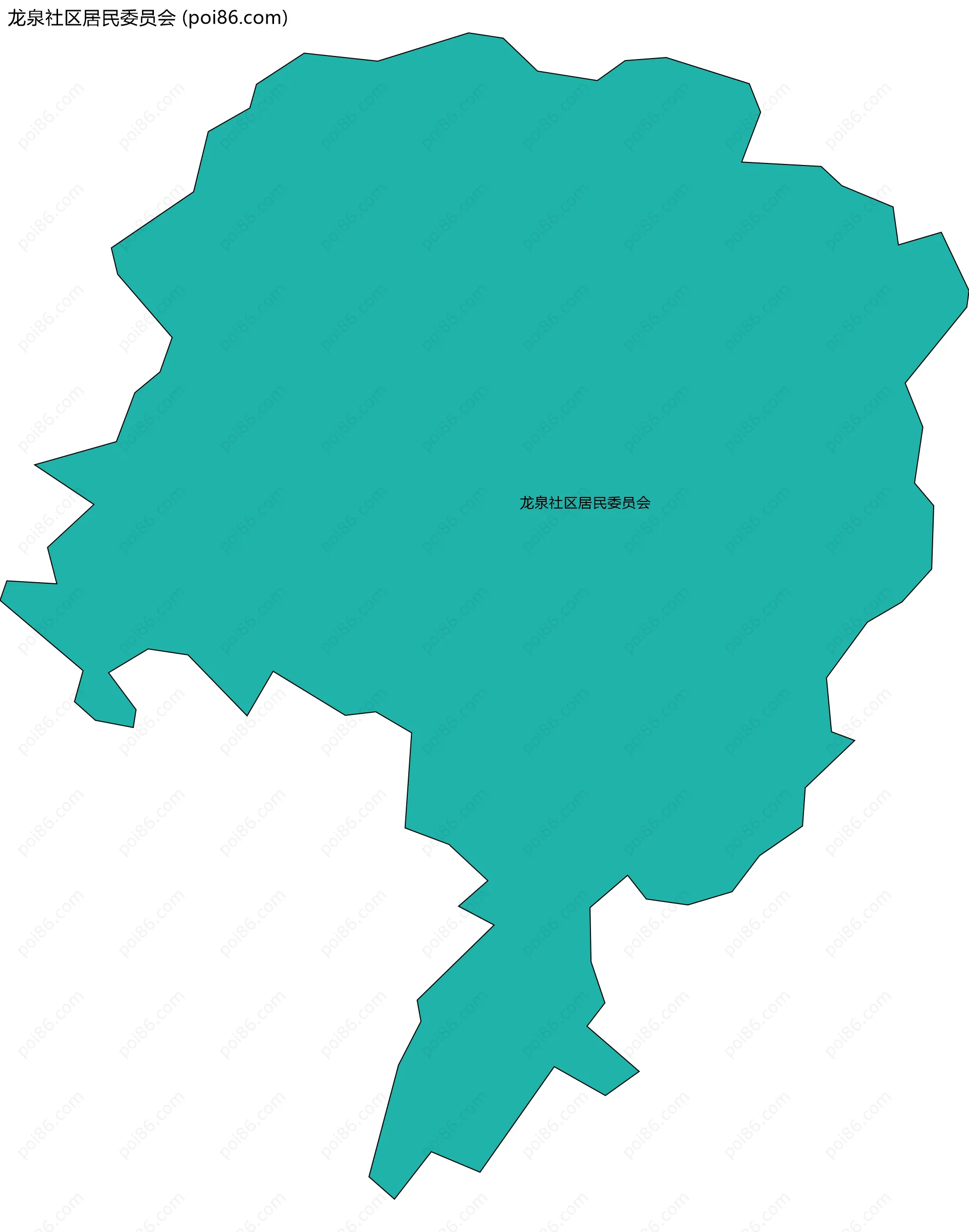 龙泉社区居民委员会边界地图