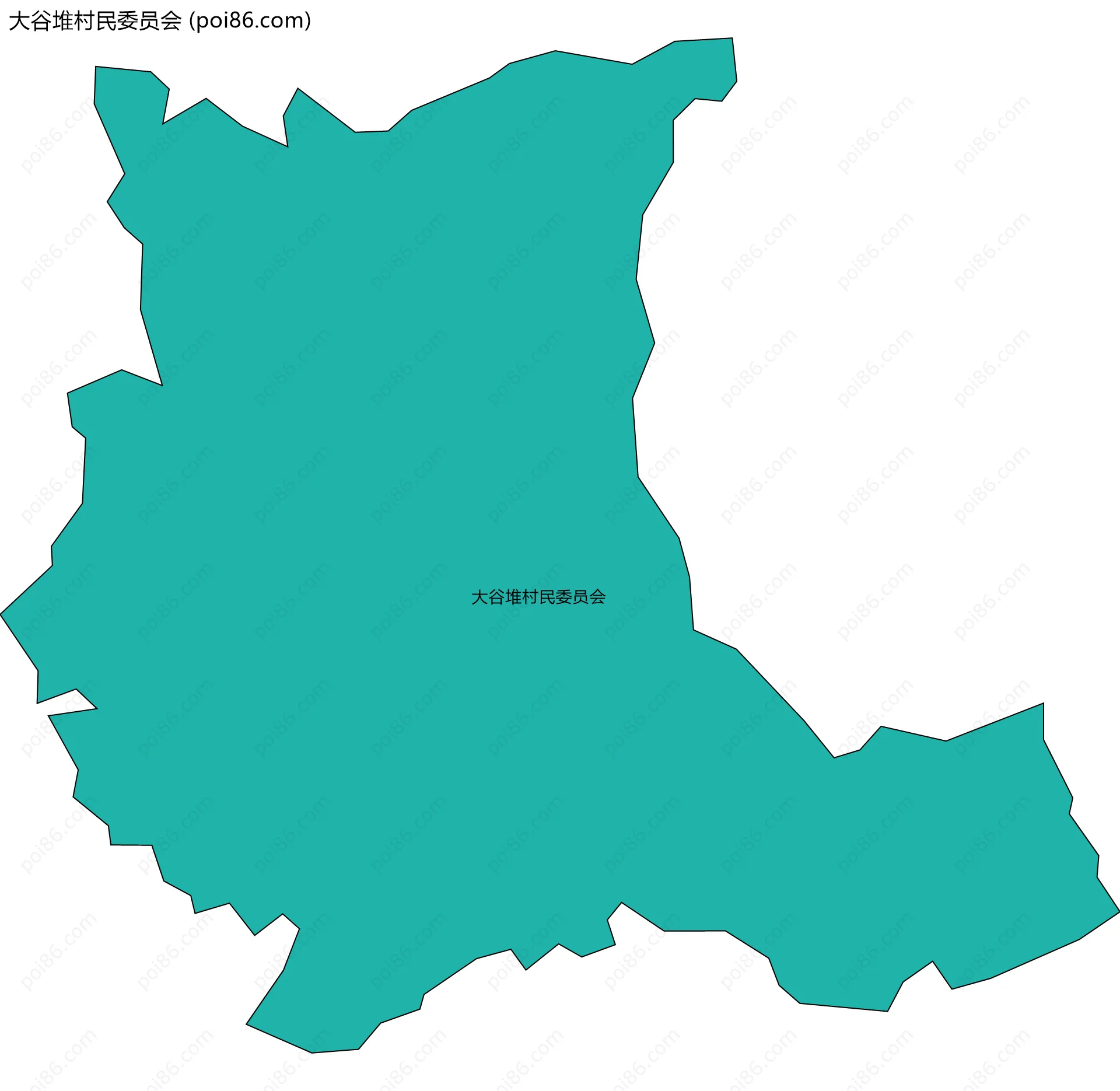 大谷堆村民委员会边界地图