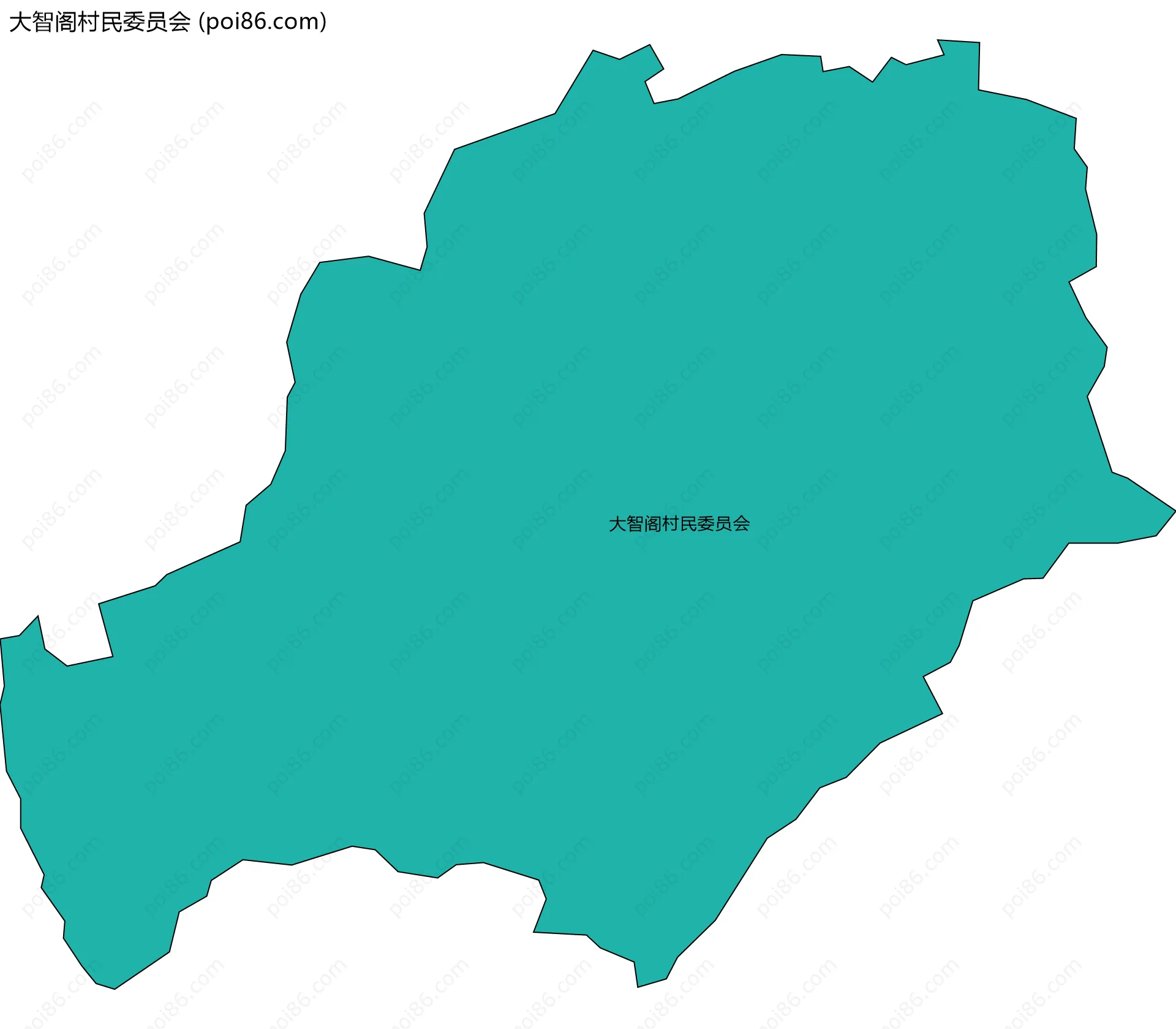 大智阁村民委员会边界地图