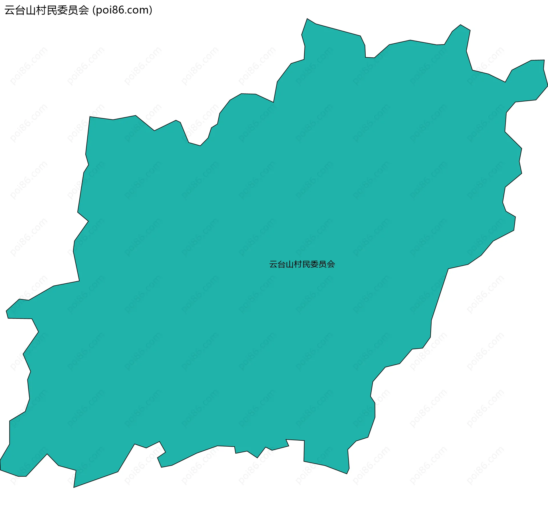 云台山村民委员会边界地图