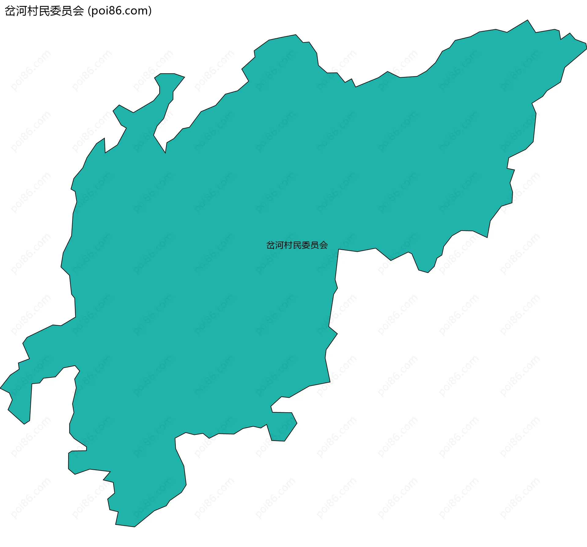 岔河村民委员会边界地图