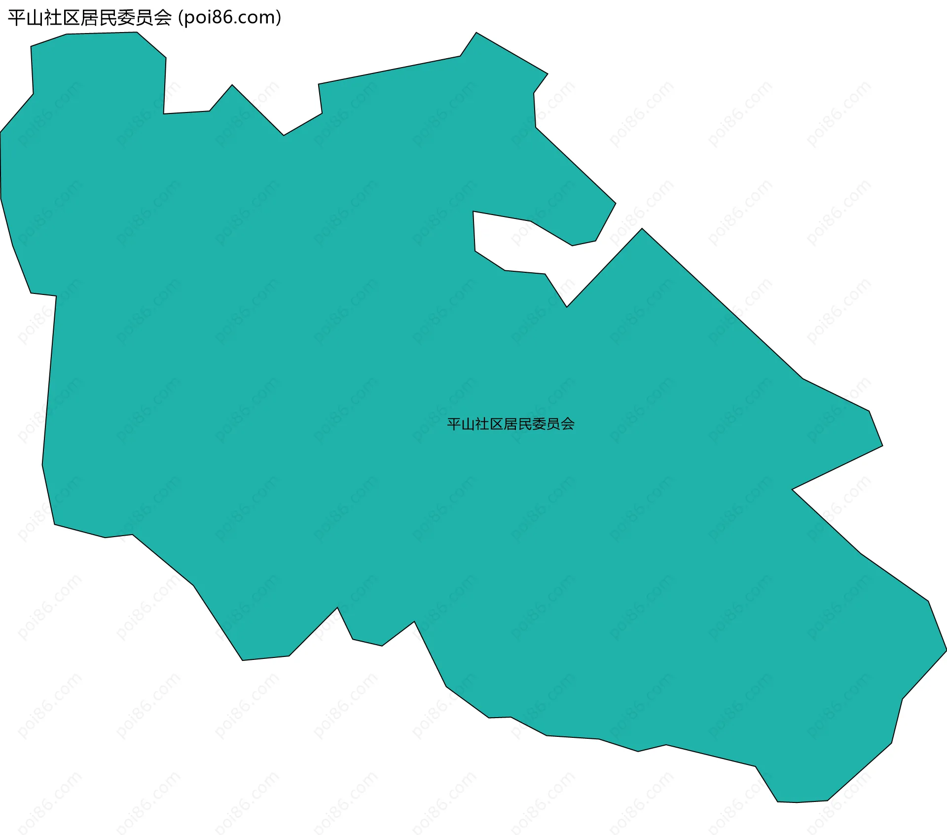 平山社区居民委员会边界地图