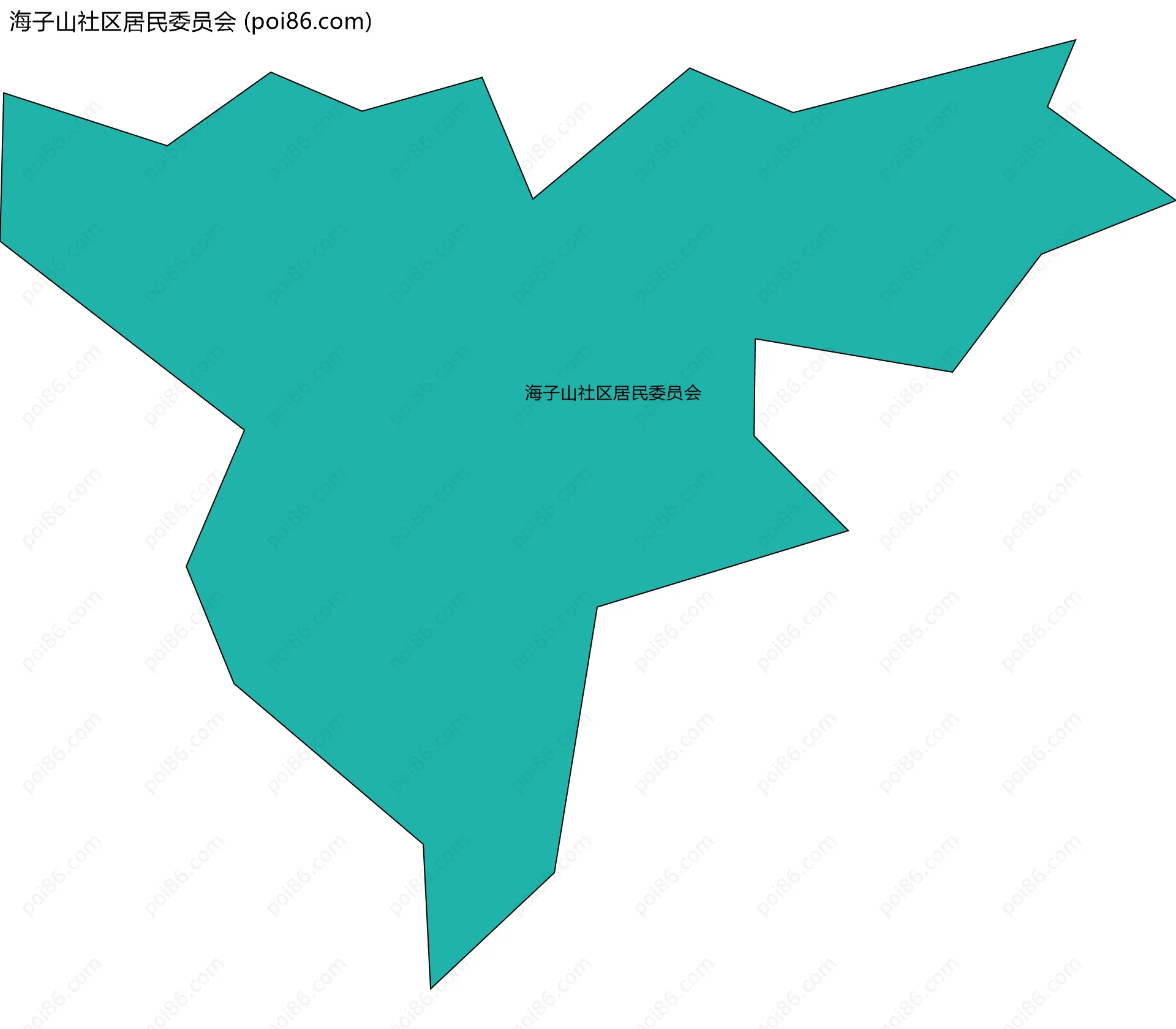 海子山社区居民委员会边界地图