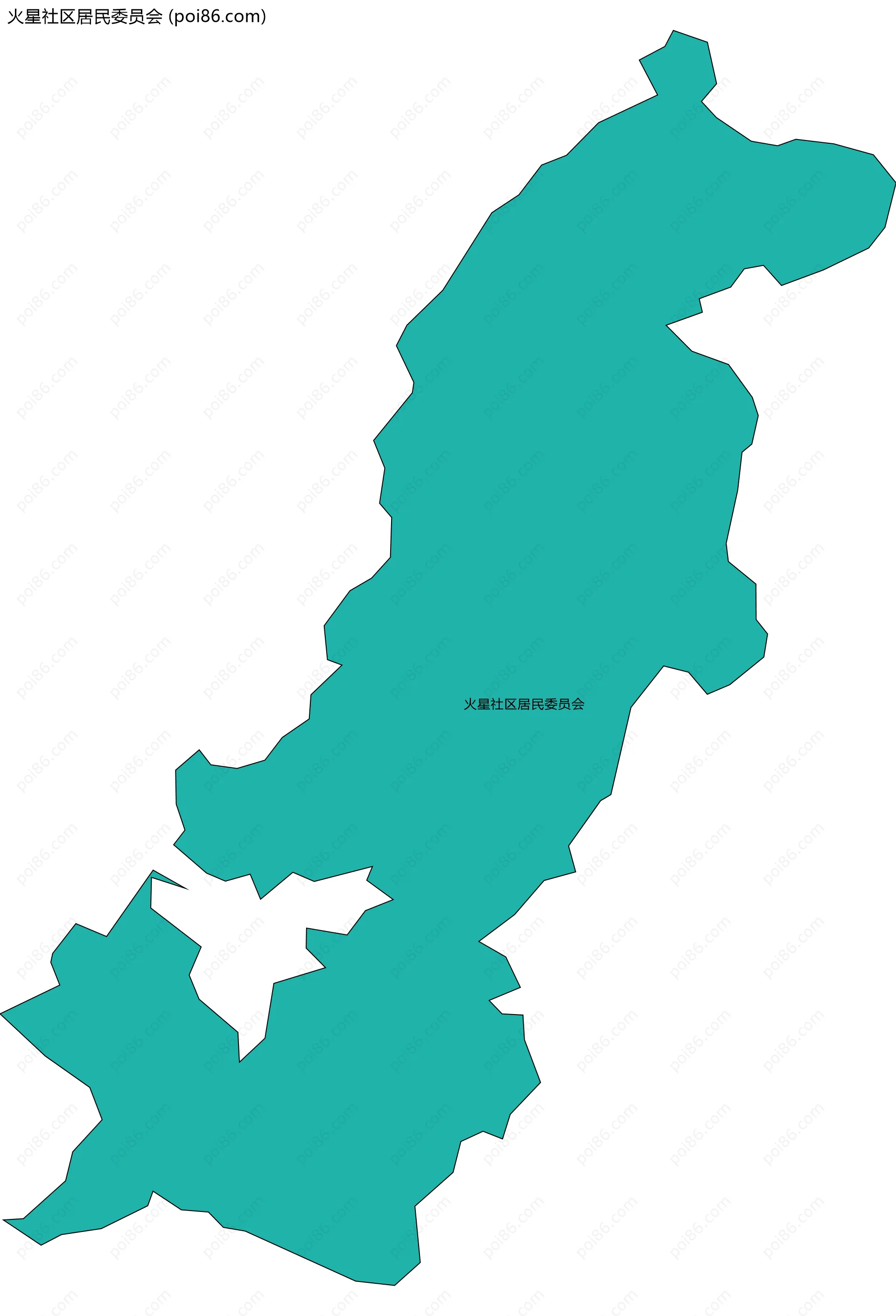 火星社区居民委员会边界地图