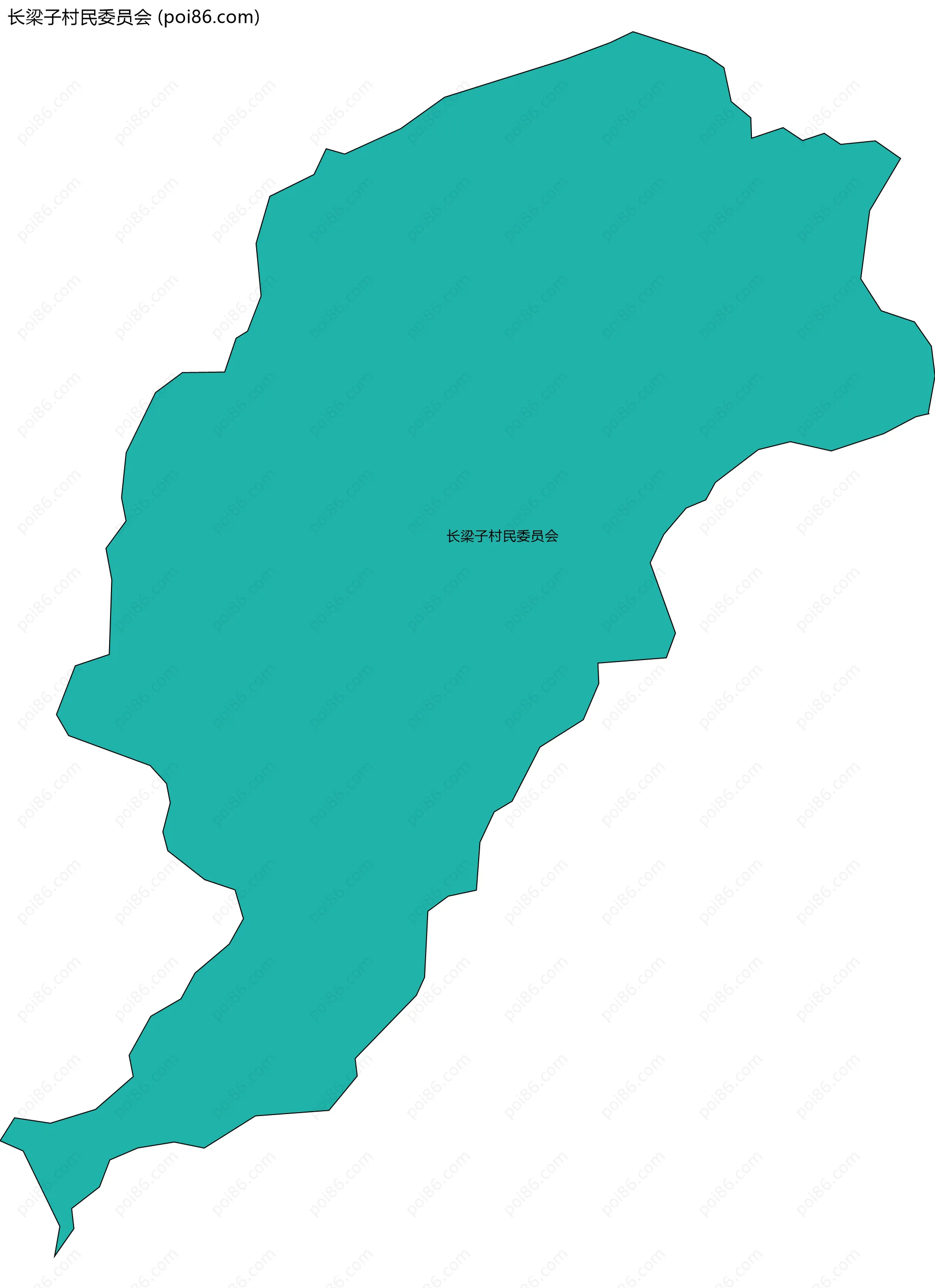 长梁子村民委员会边界地图