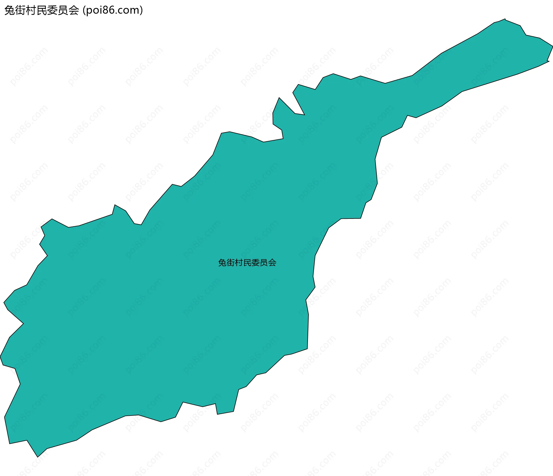 兔街村民委员会边界地图