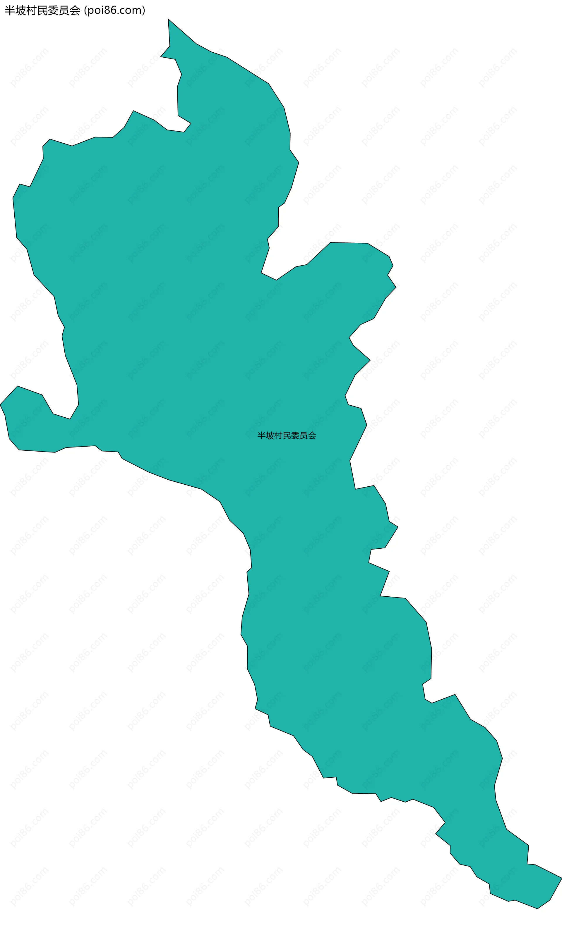 半坡村民委员会边界地图