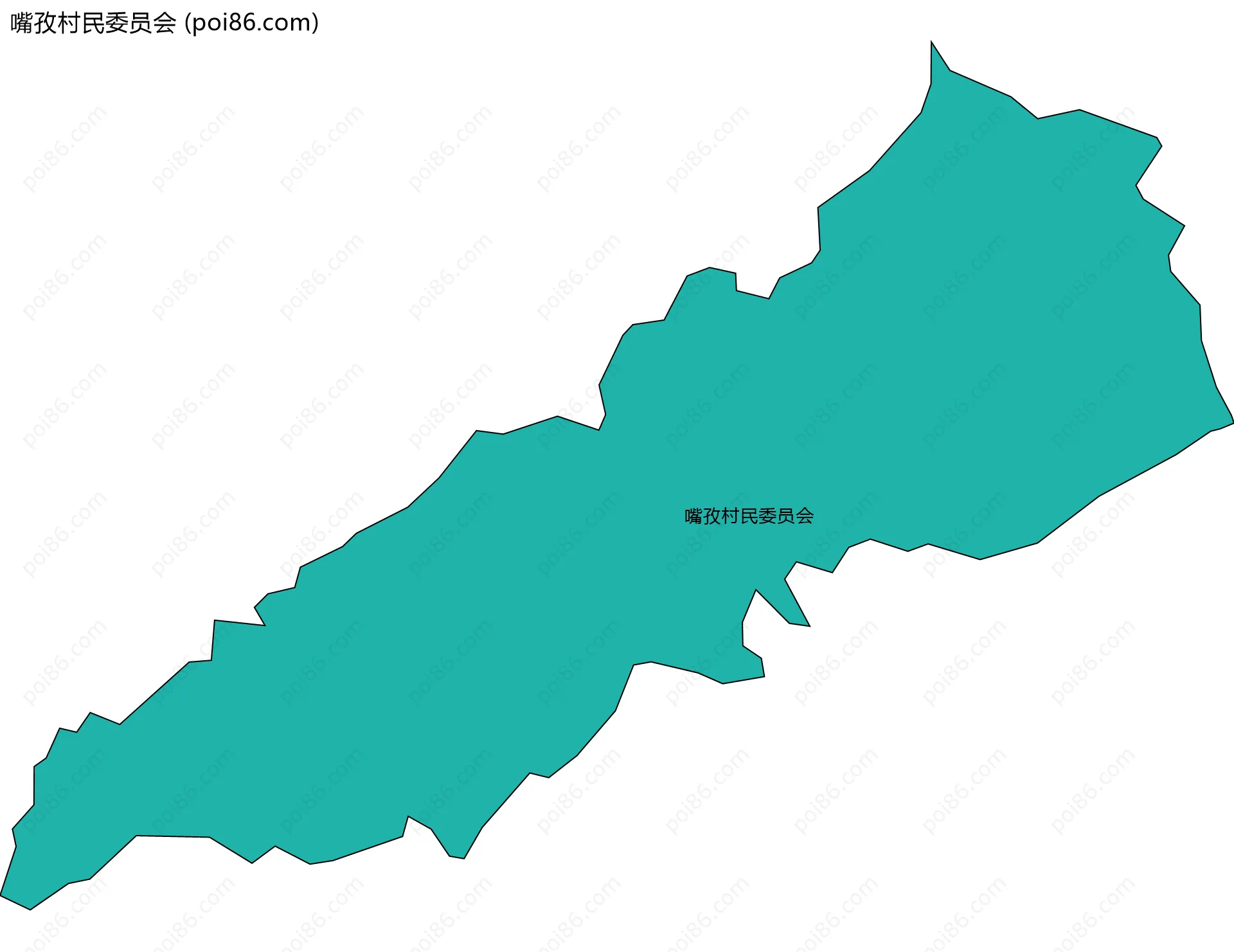嘴孜村民委员会边界地图