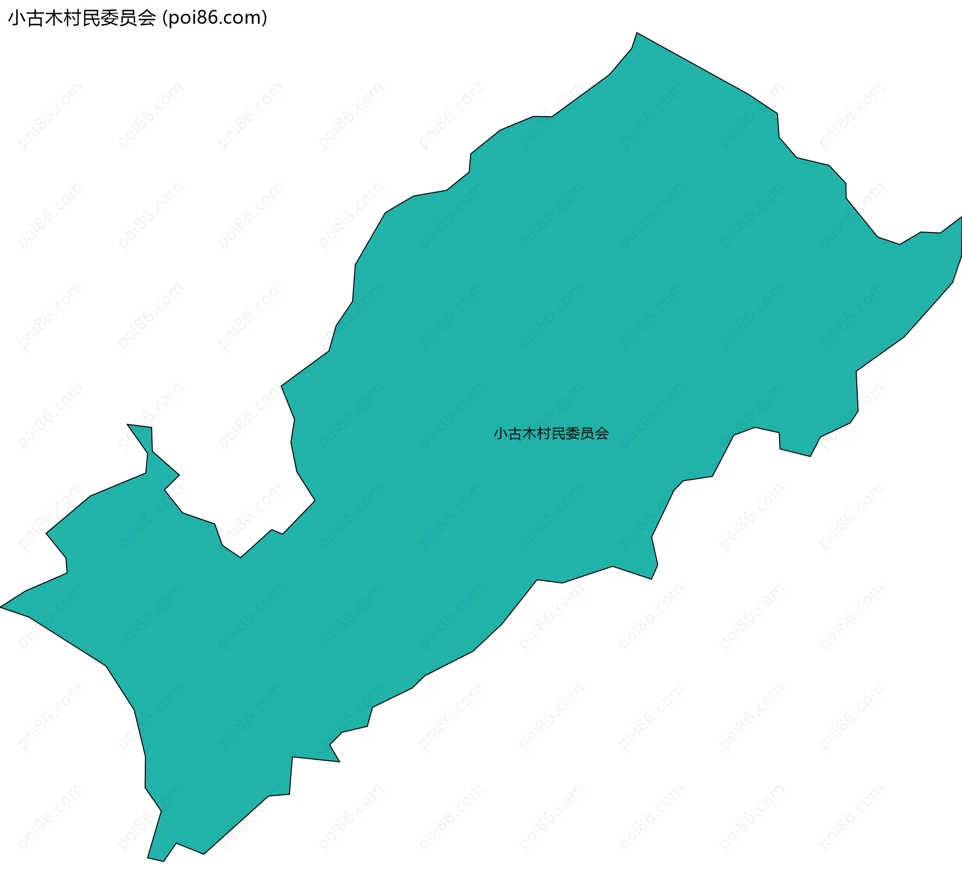 小古木村民委员会边界地图