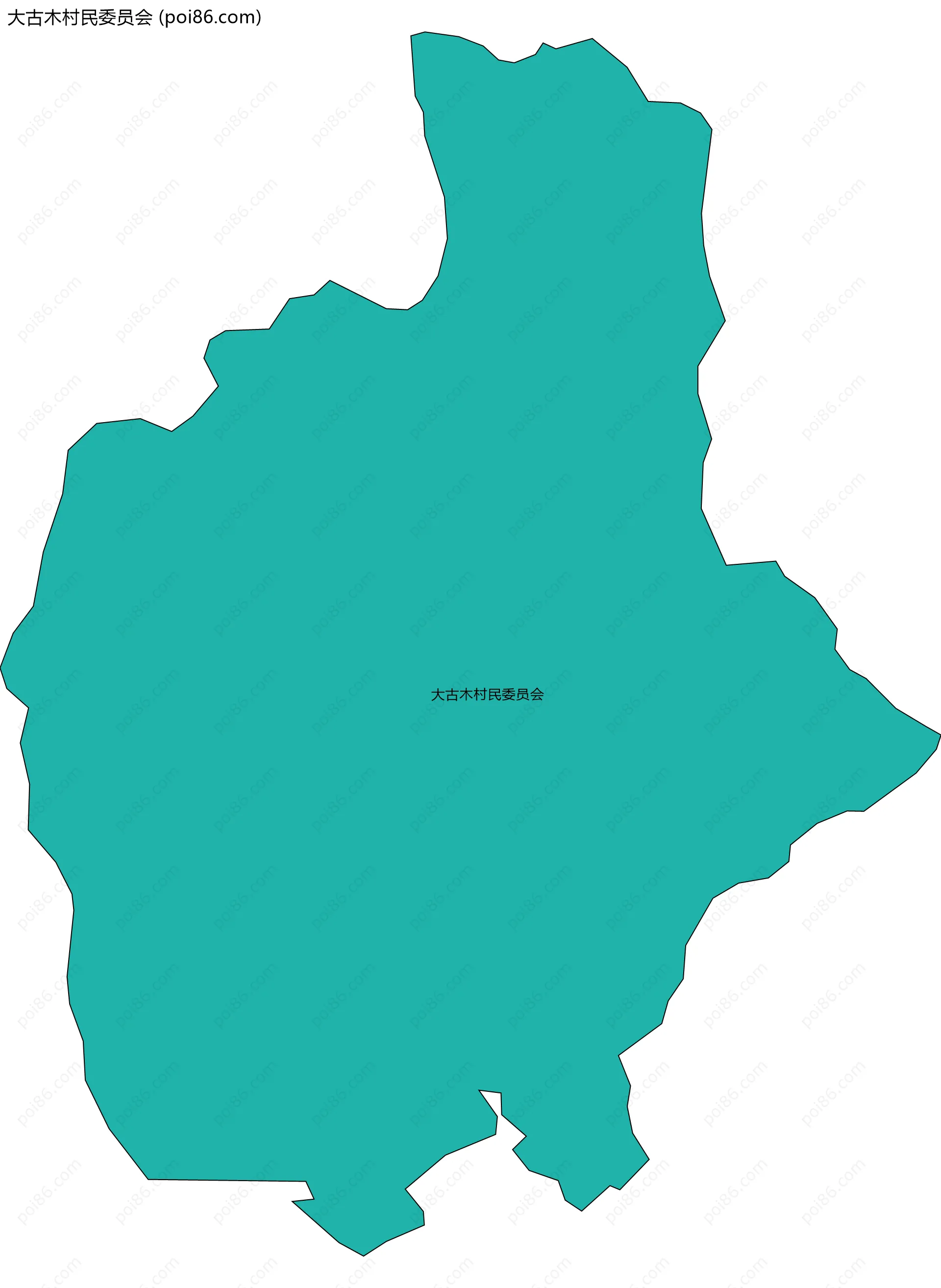 大古木村民委员会边界地图
