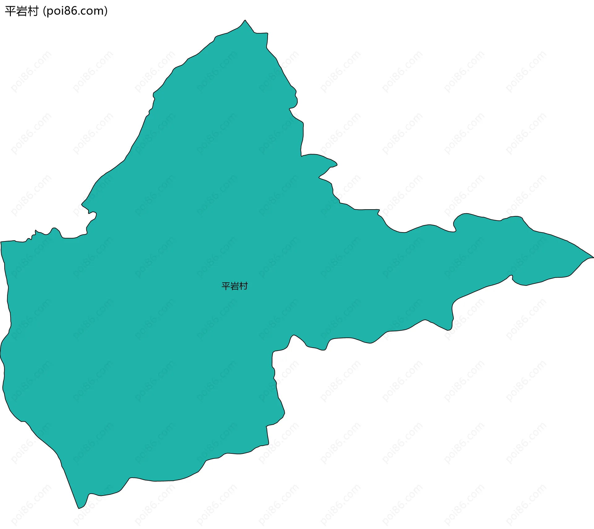 平岩村边界地图