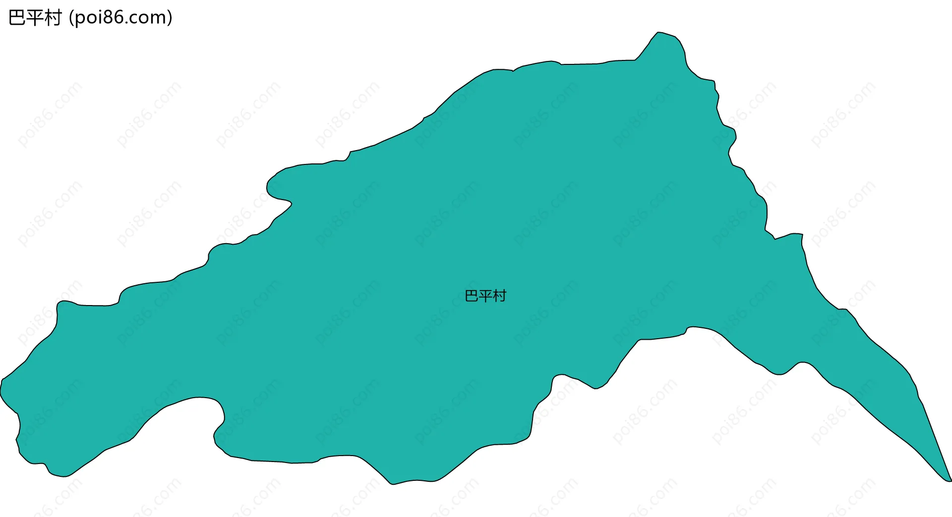 巴平村边界地图