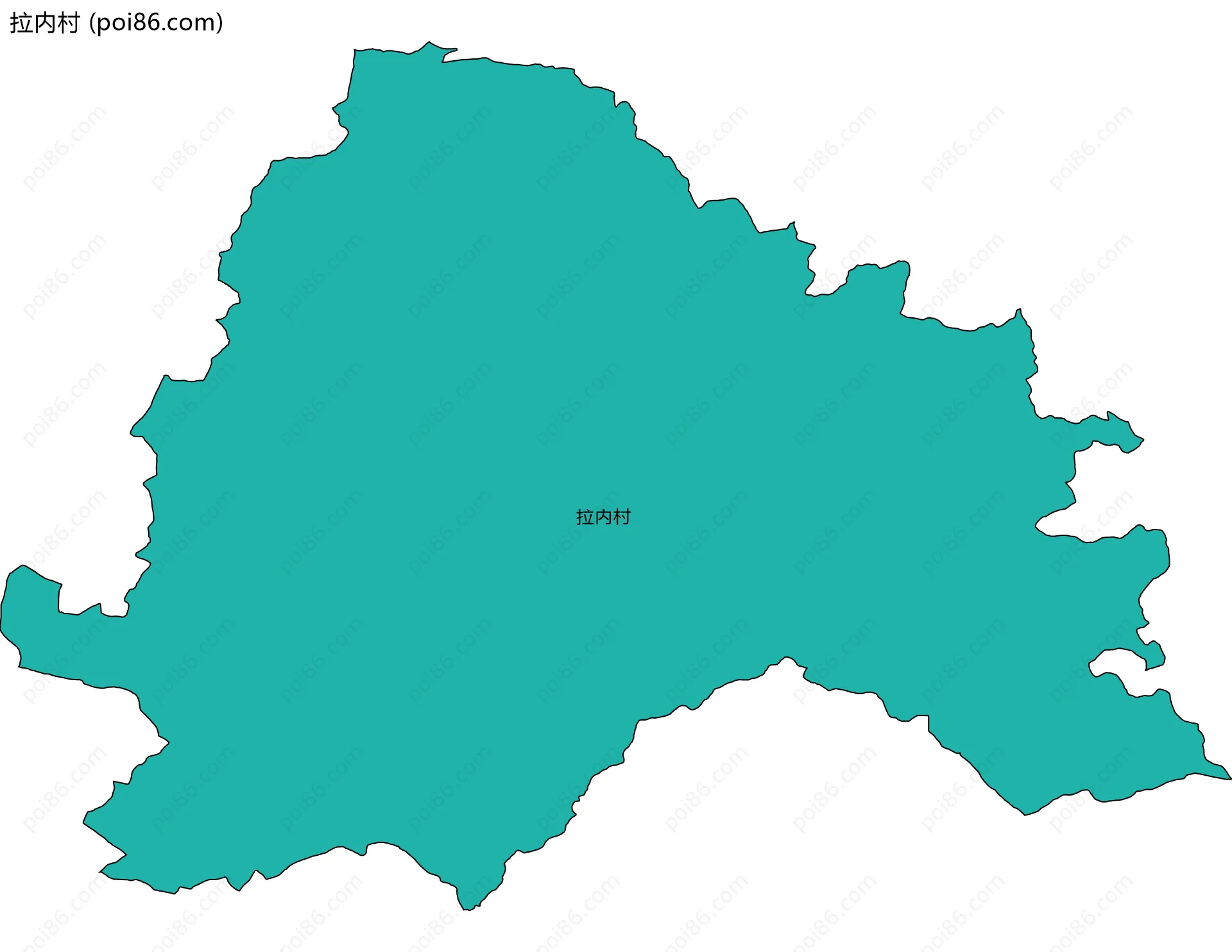 拉内村边界地图