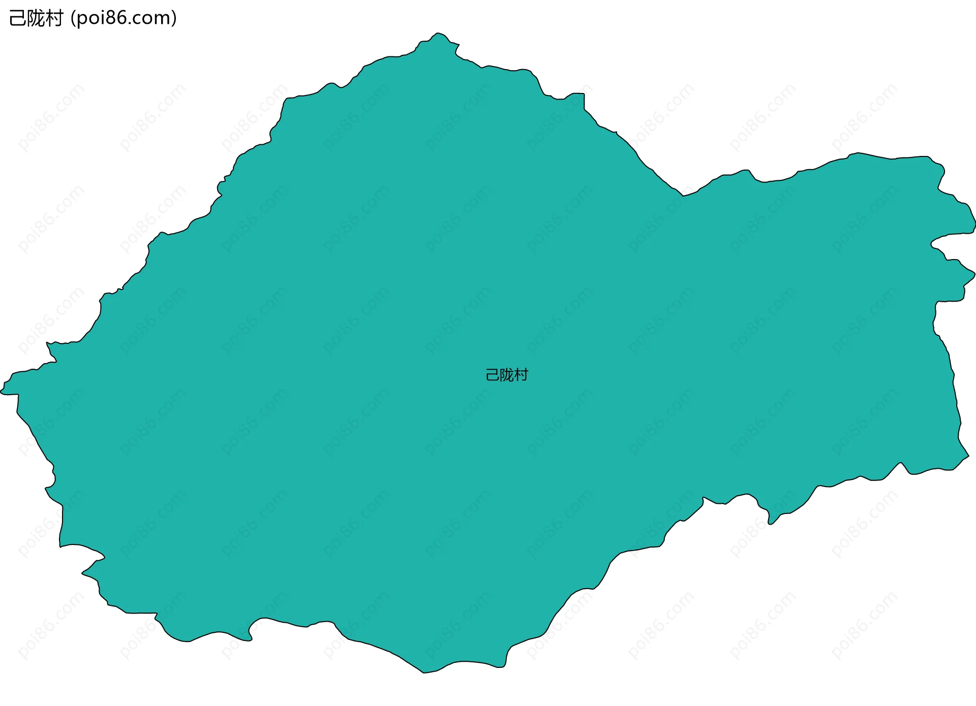 己陇村边界地图