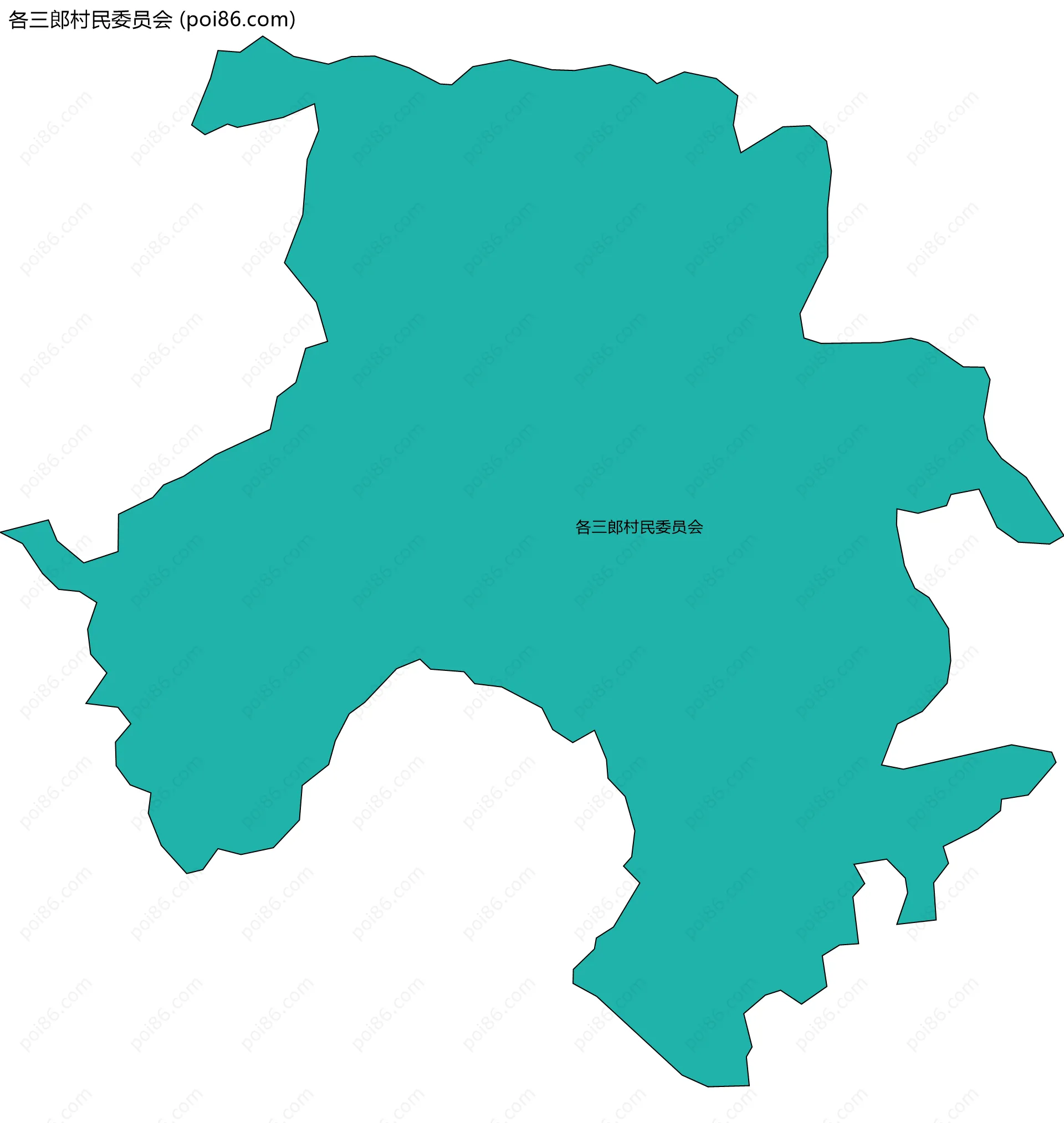 各三郎村民委员会边界地图