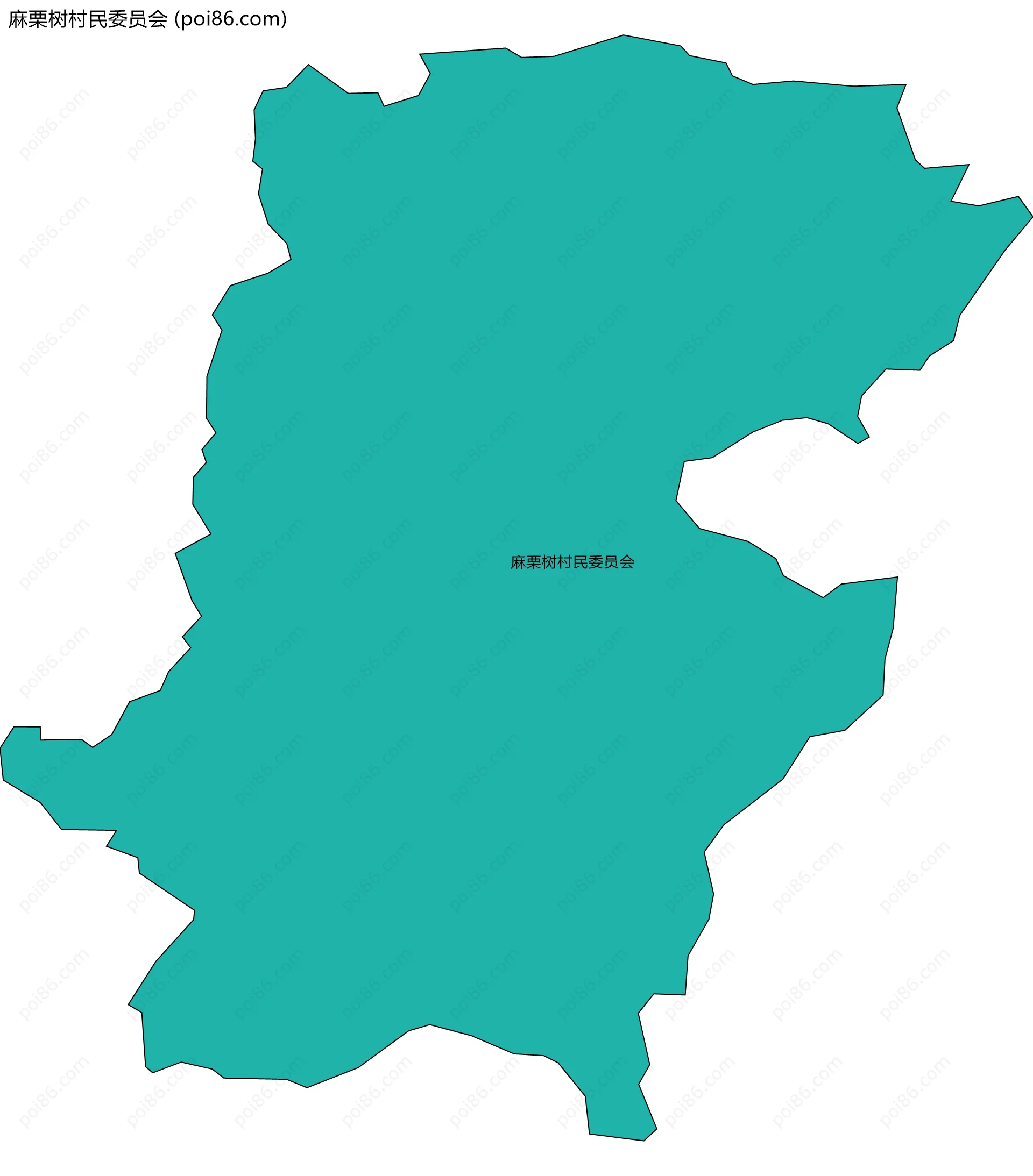麻栗树村民委员会边界地图