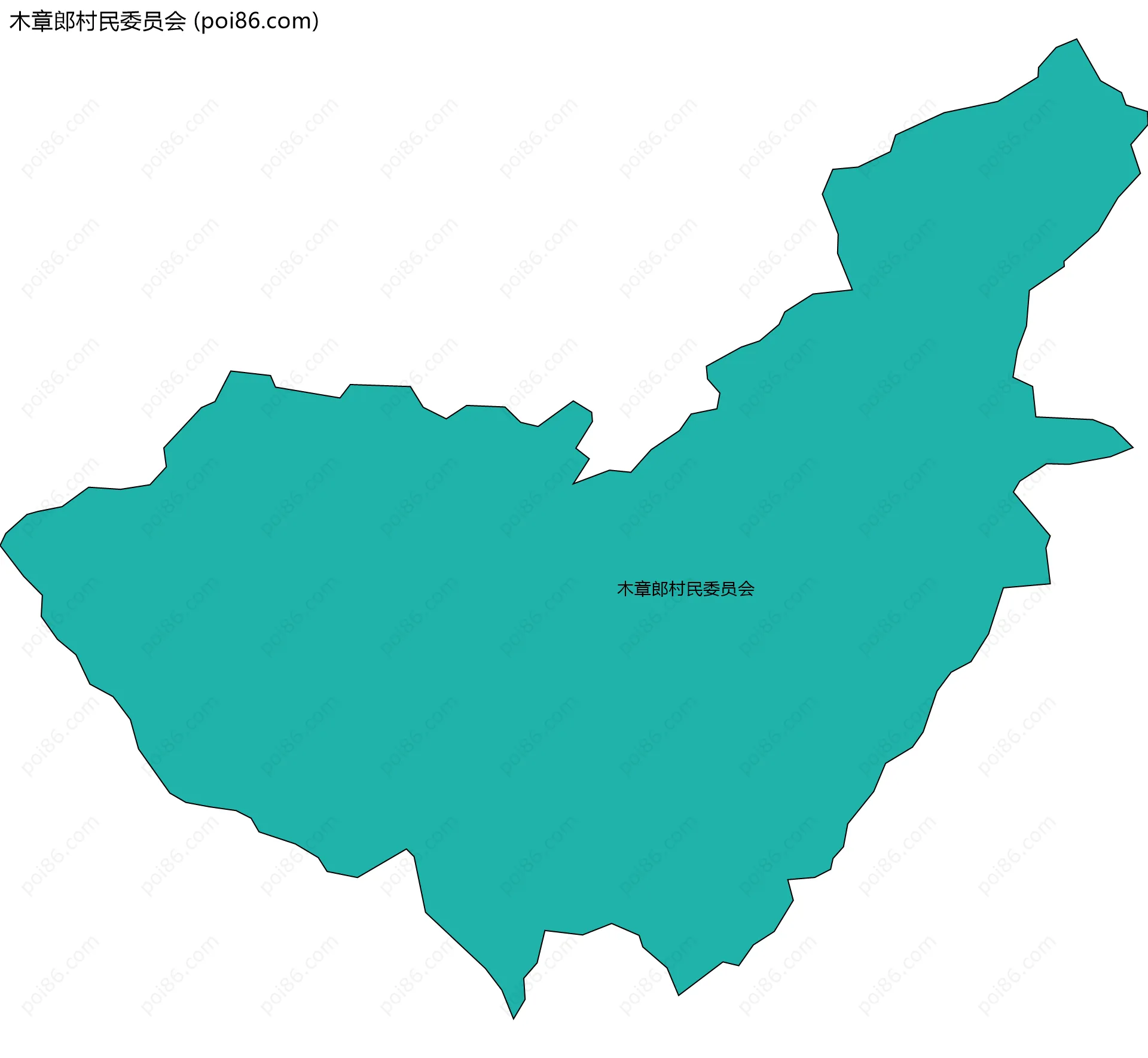 木章郎村民委员会边界地图