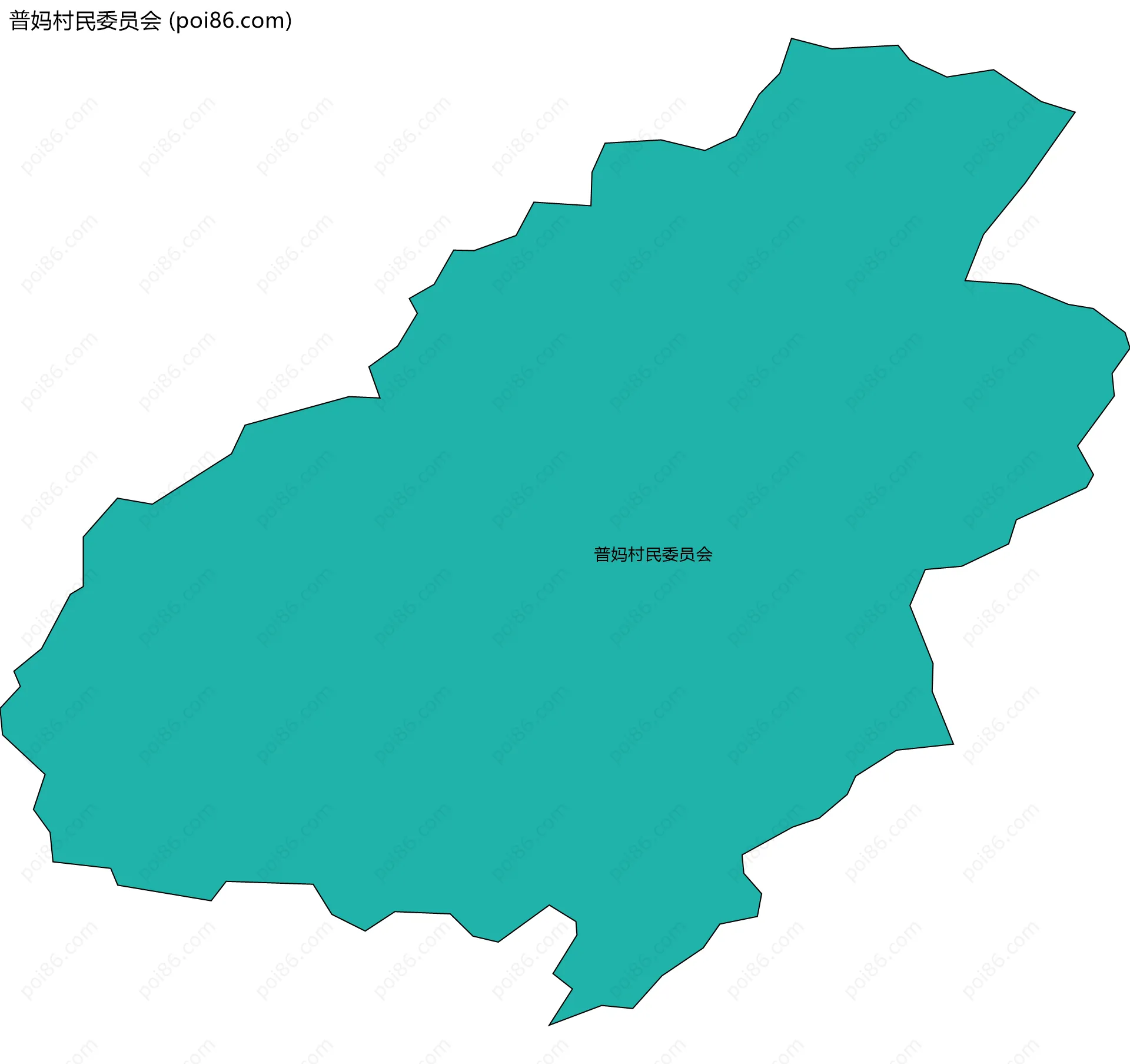 普妈村民委员会边界地图