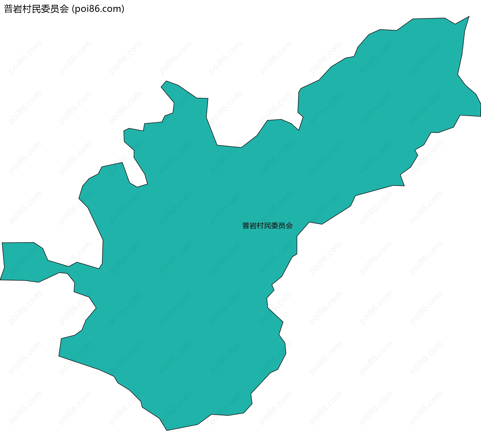 普岩村民委员会边界地图