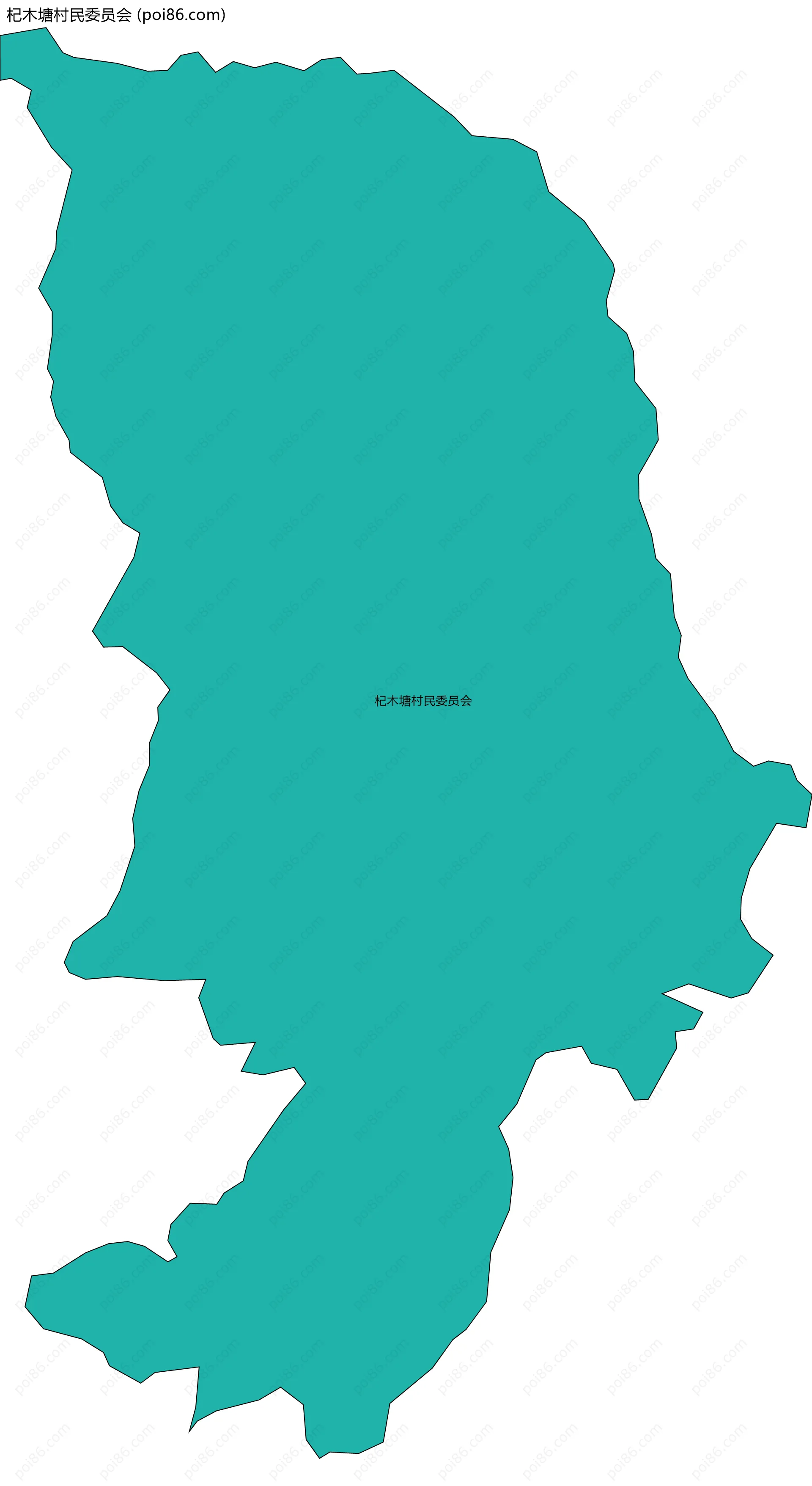 杞木塘村民委员会边界地图