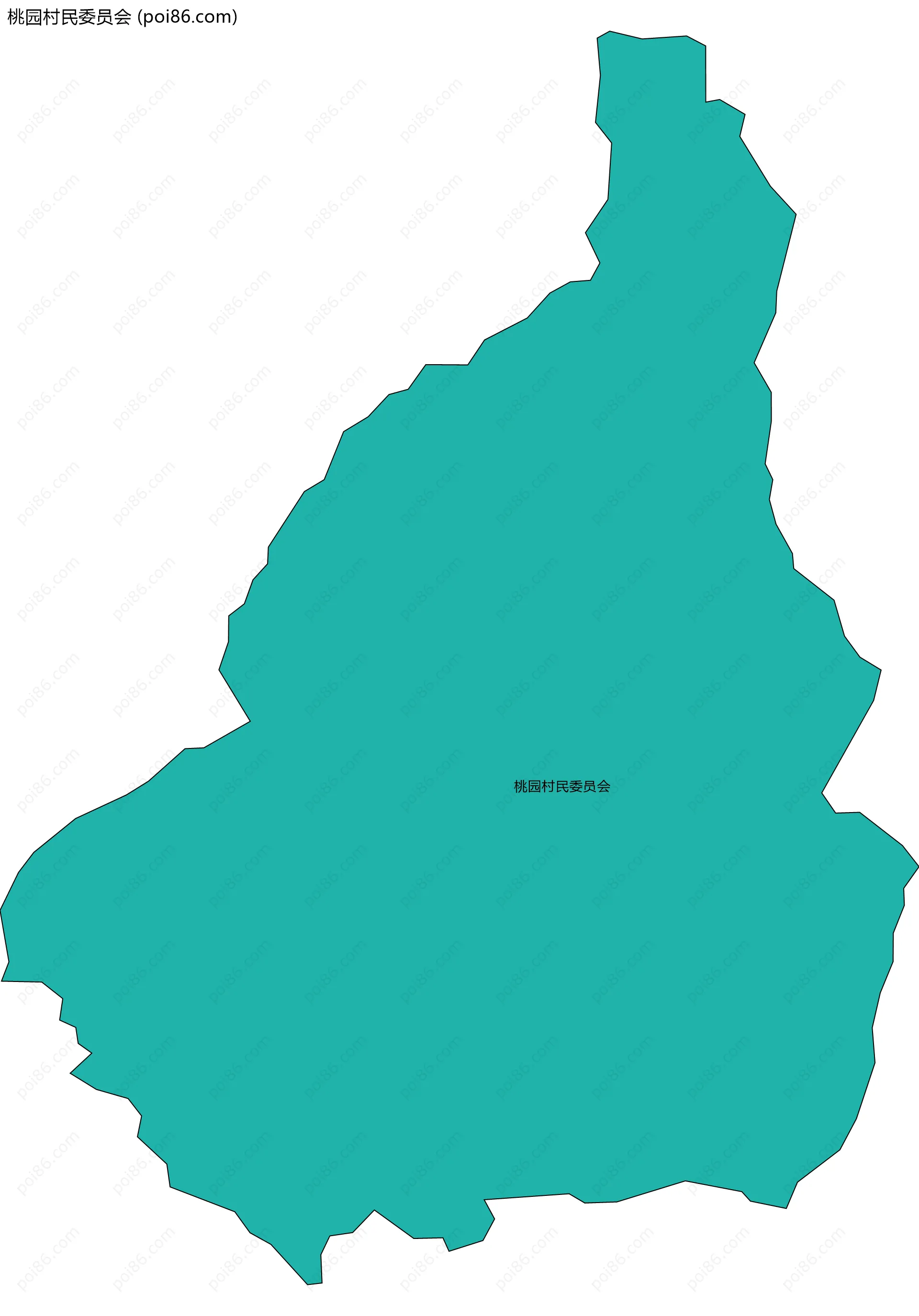 桃园村民委员会边界地图