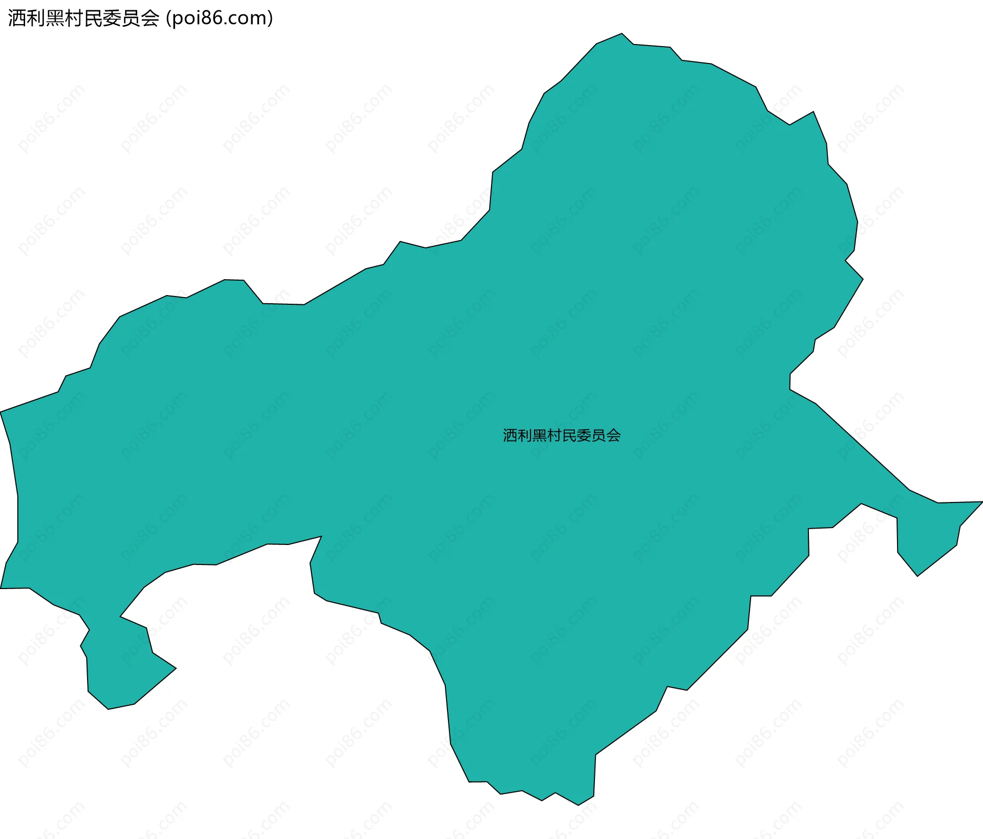 洒利黑村民委员会边界地图