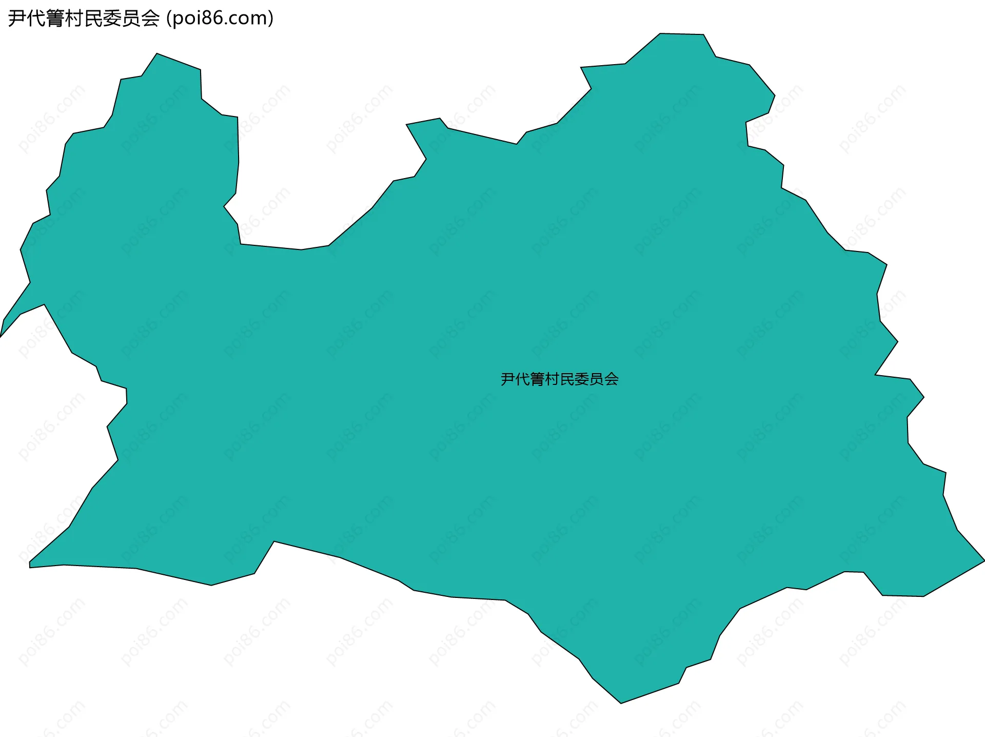 尹代箐村民委员会边界地图