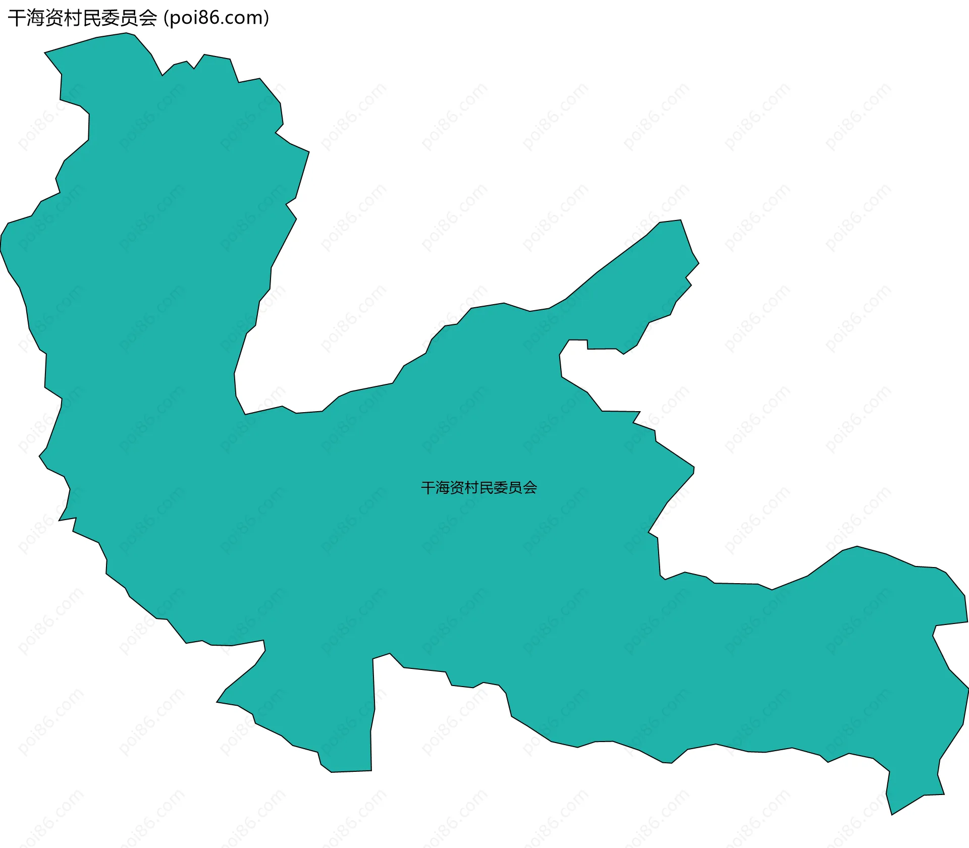 干海资村民委员会边界地图