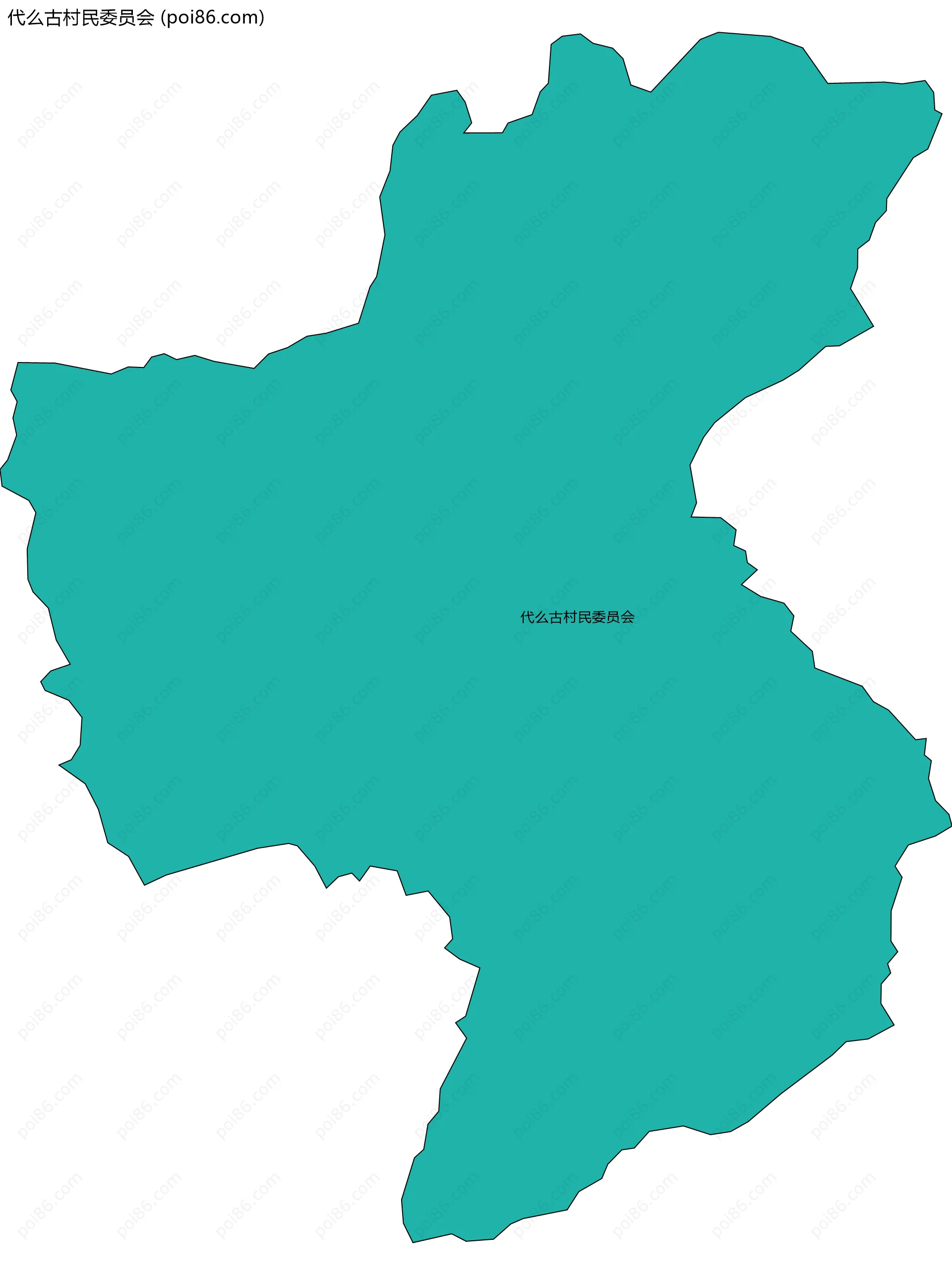 代么古村民委员会边界地图