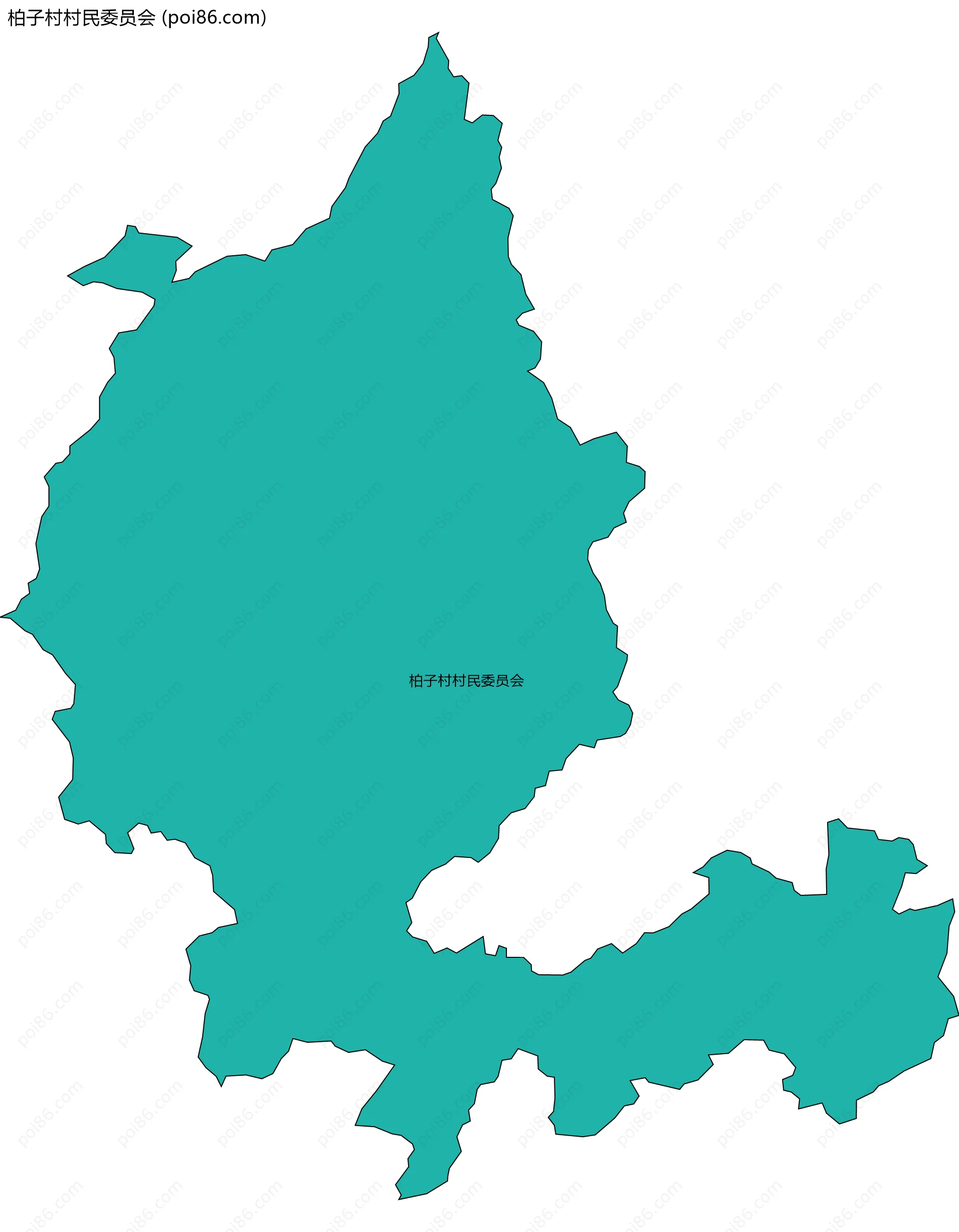 柏子村村民委员会边界地图