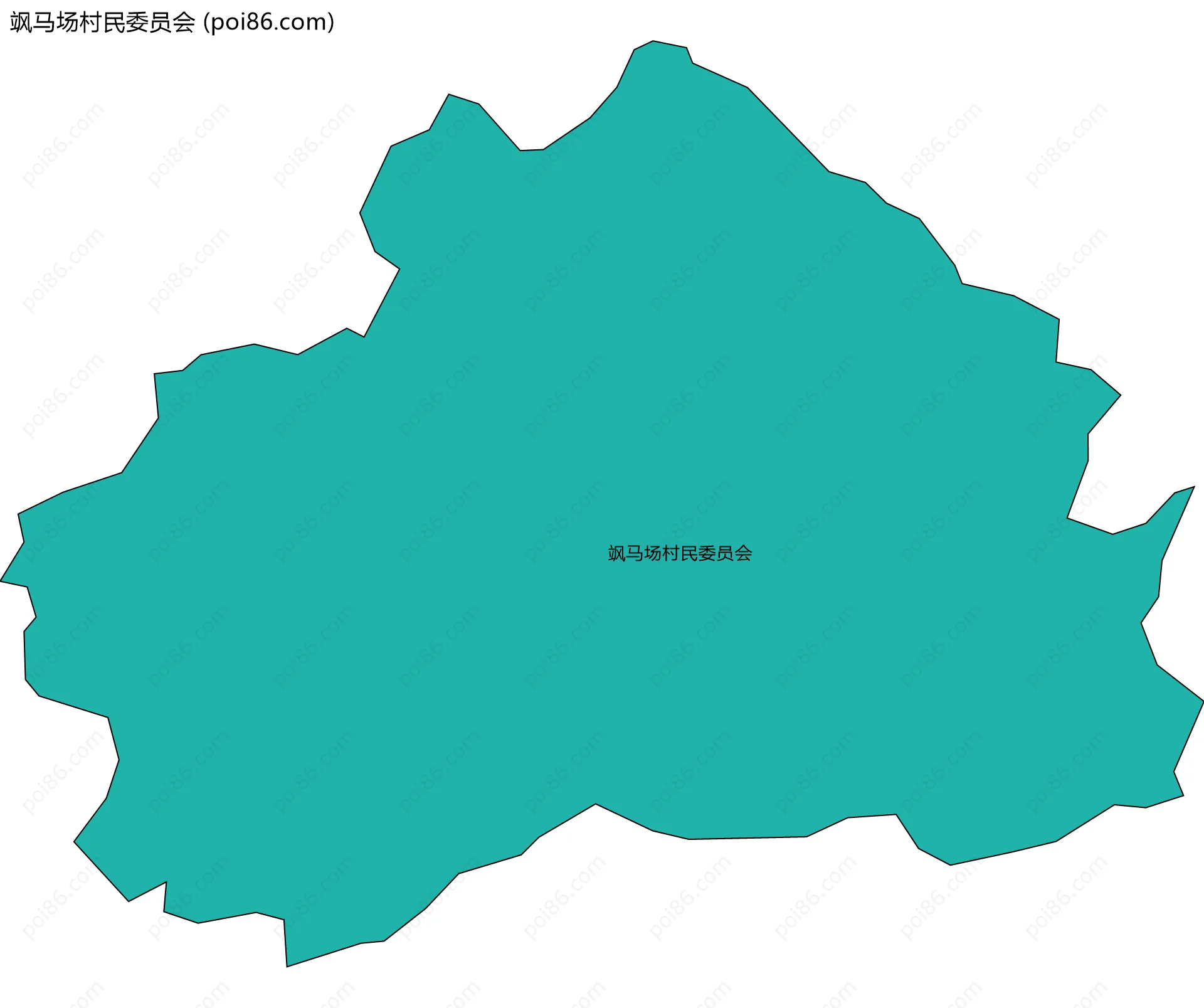 飒马场村民委员会边界地图