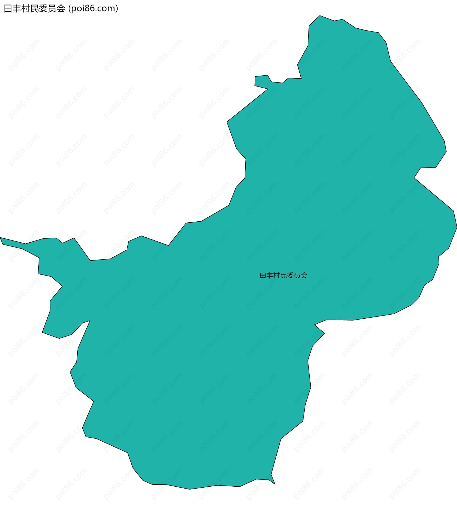 田丰村民委员会边界地图