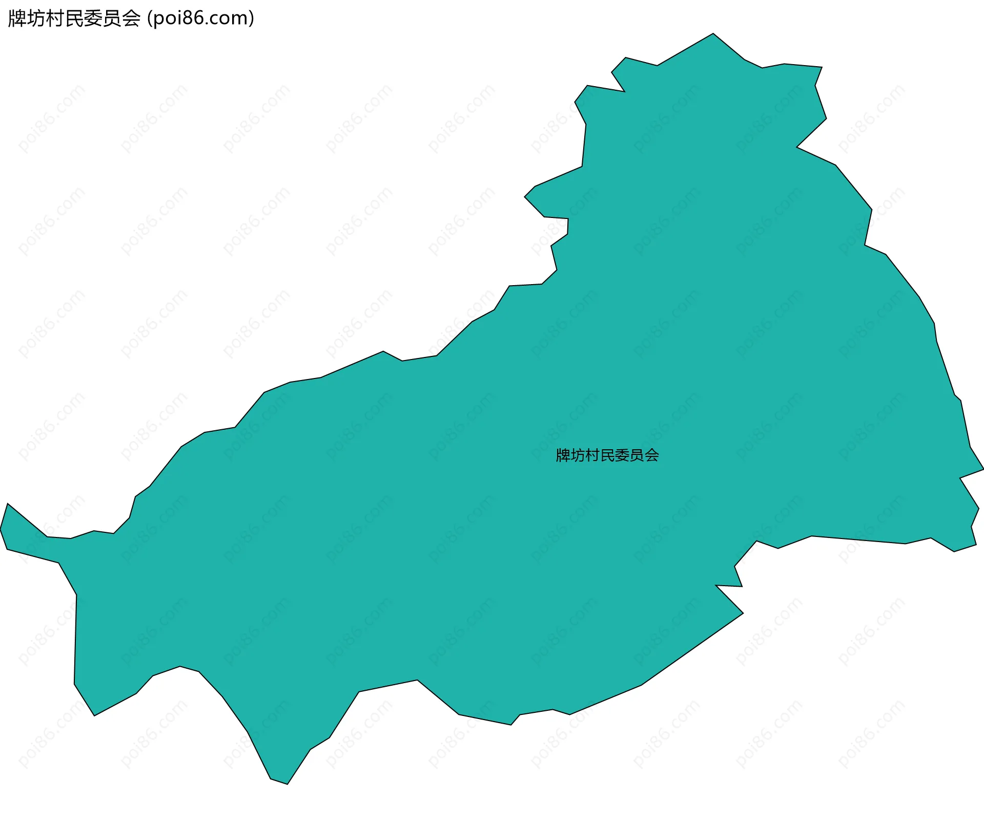 牌坊村民委员会边界地图
