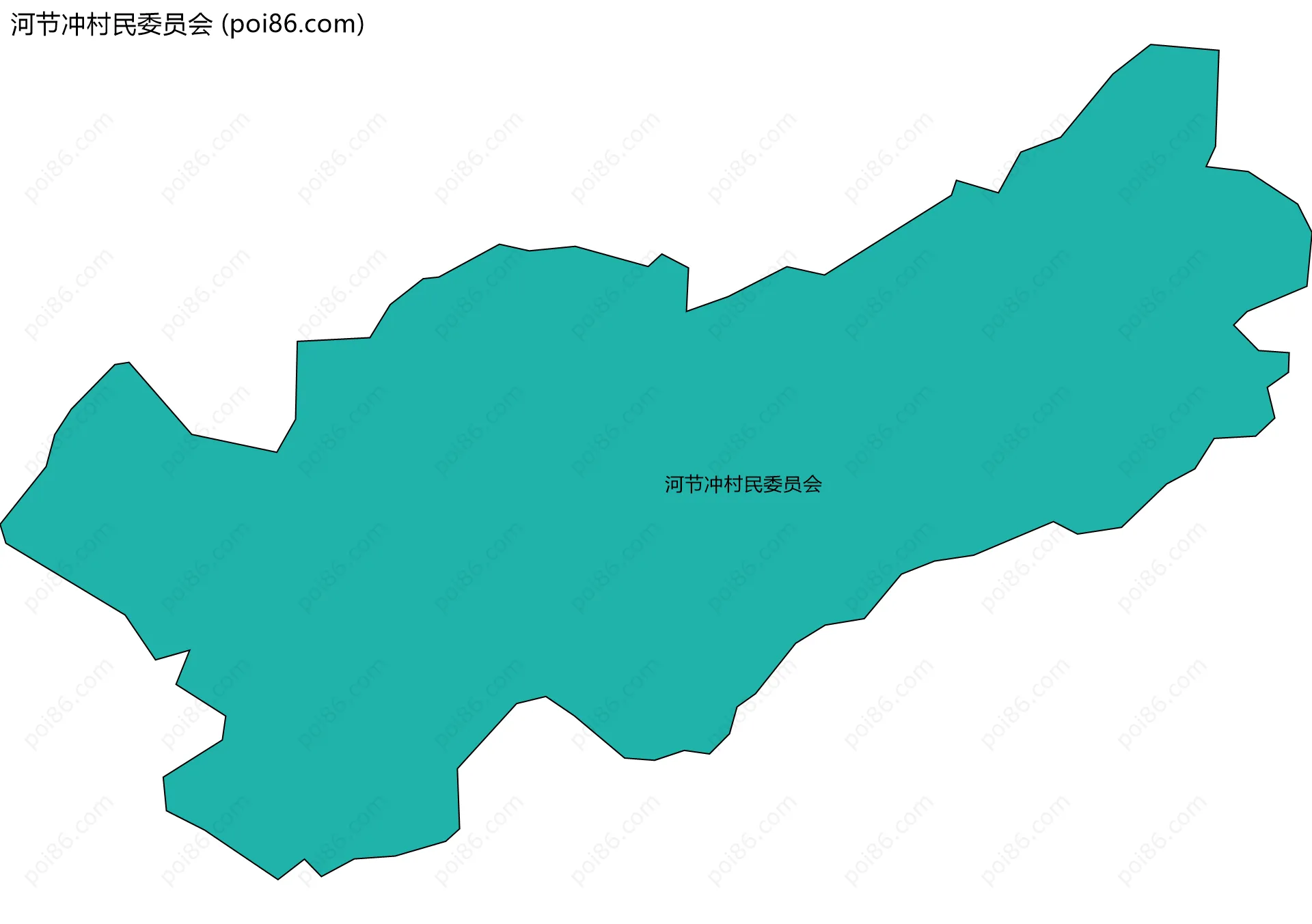 河节冲村民委员会边界地图