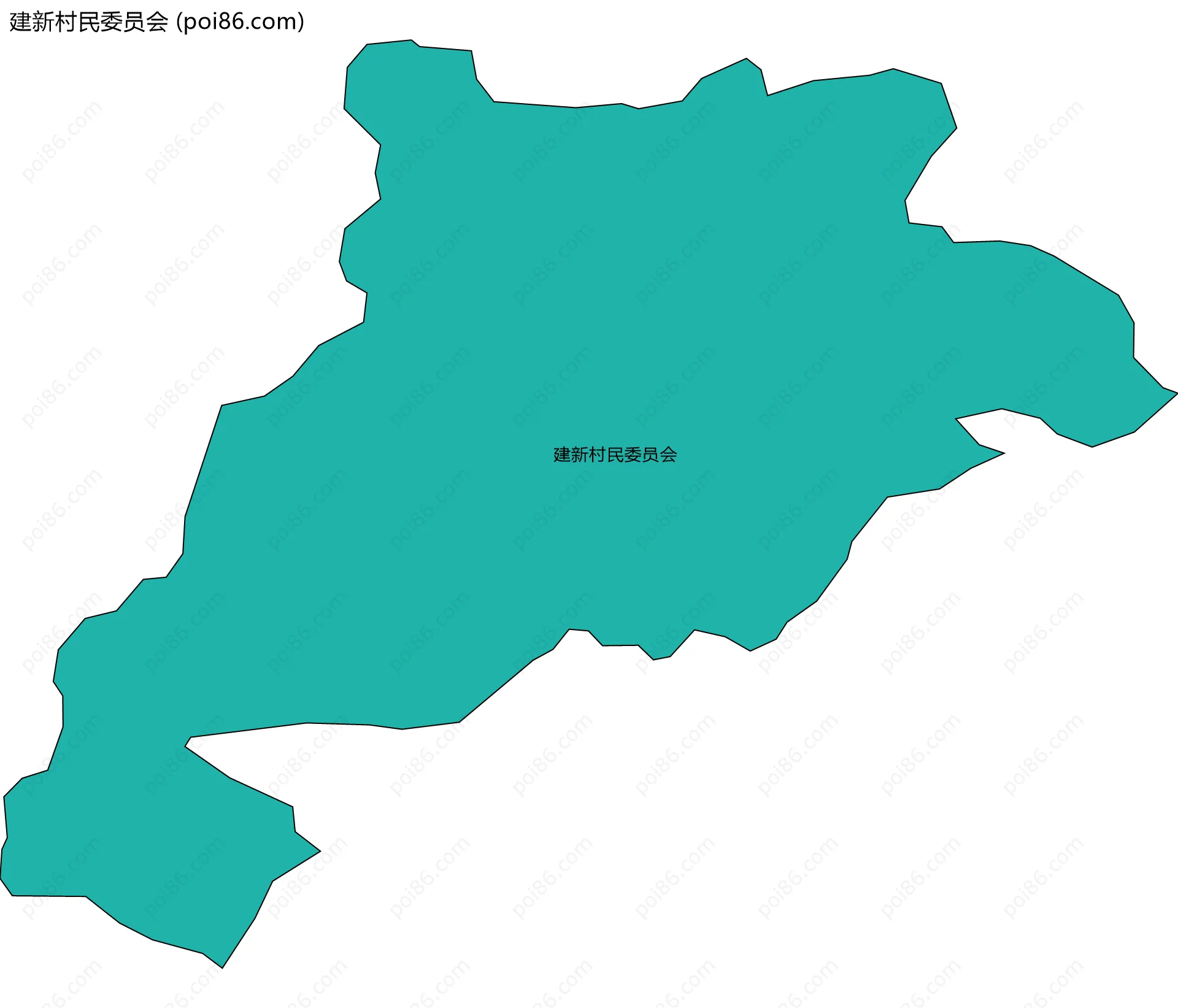 建新村民委员会边界地图