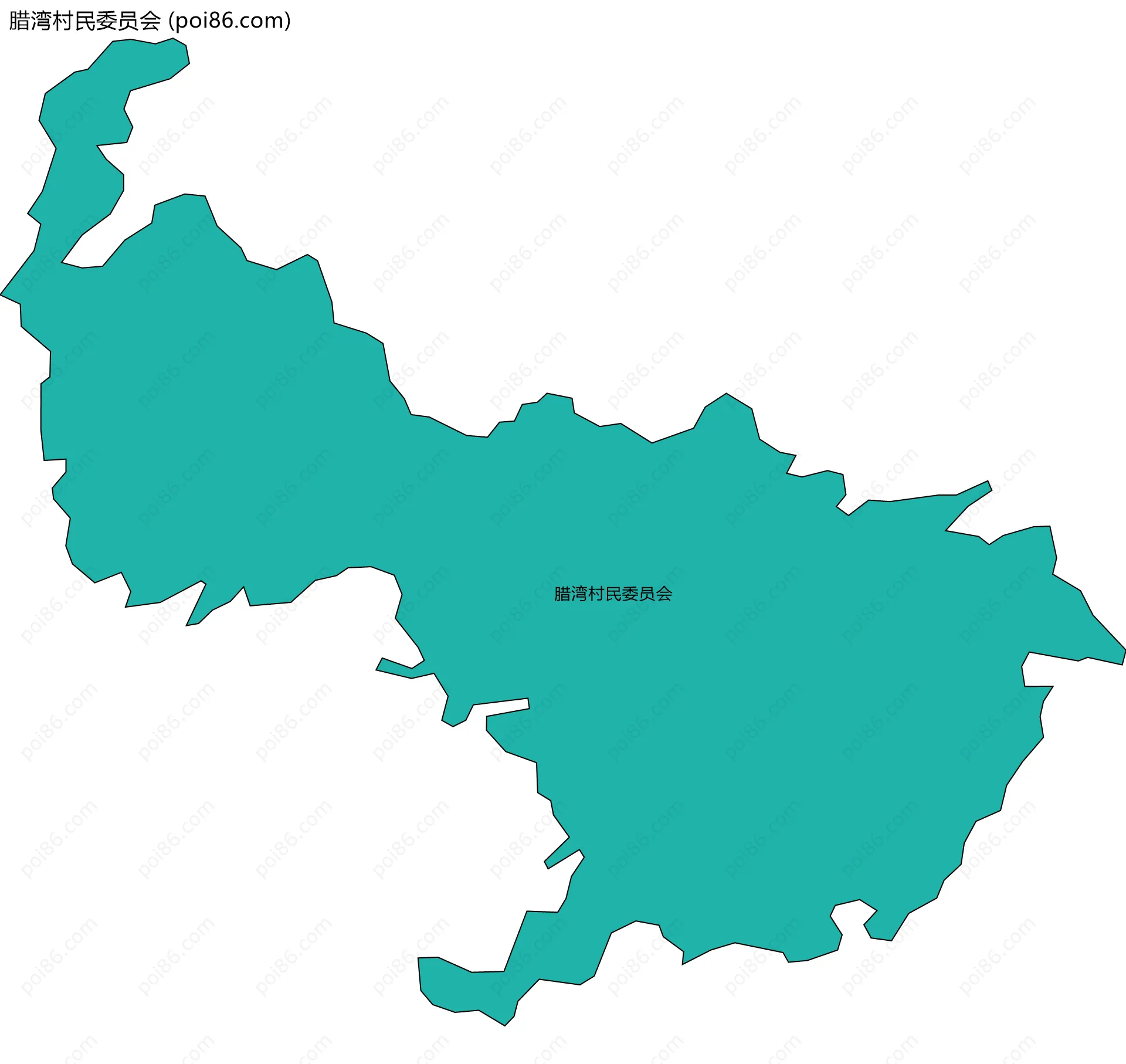 腊湾村民委员会边界地图