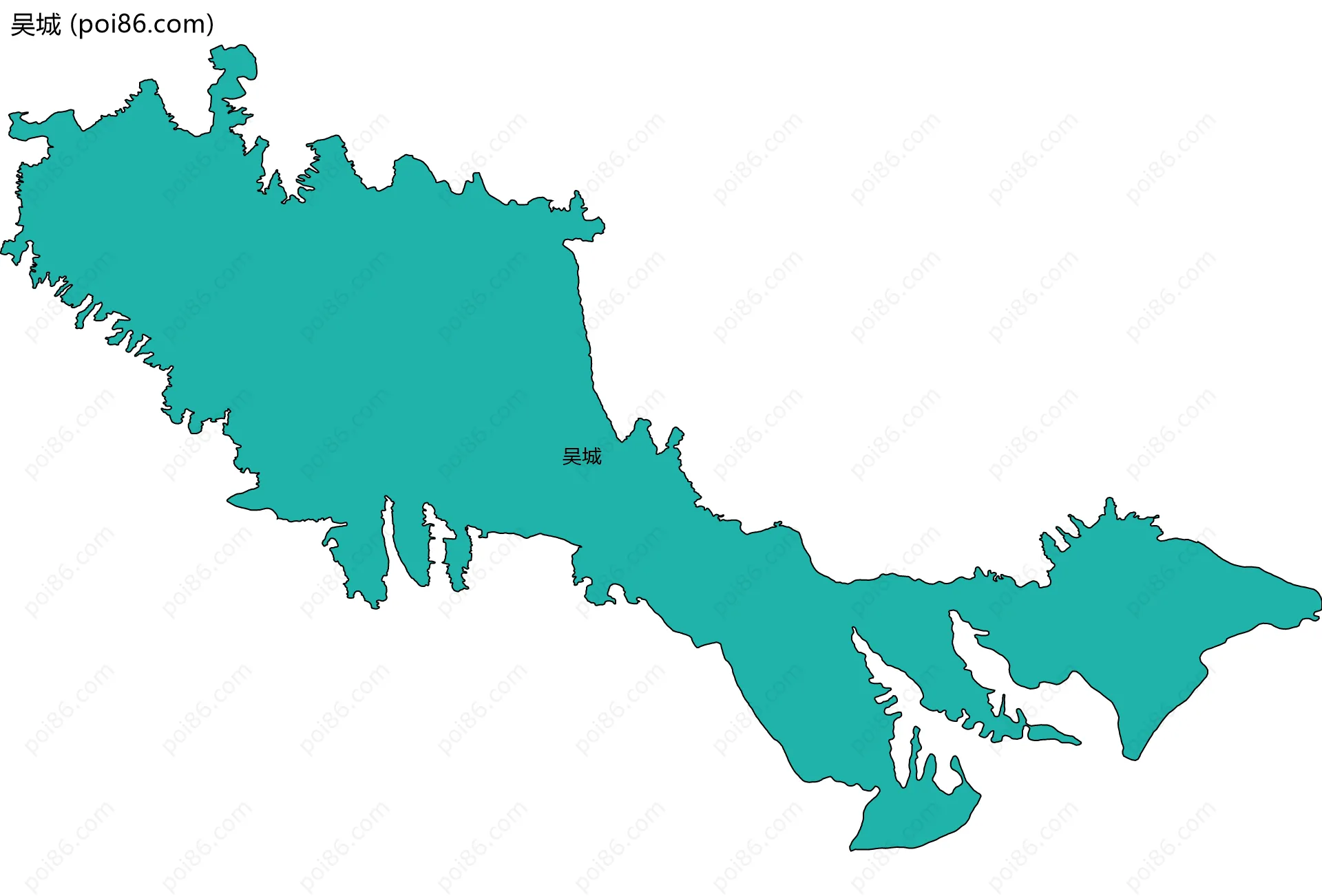 吴城边界地图