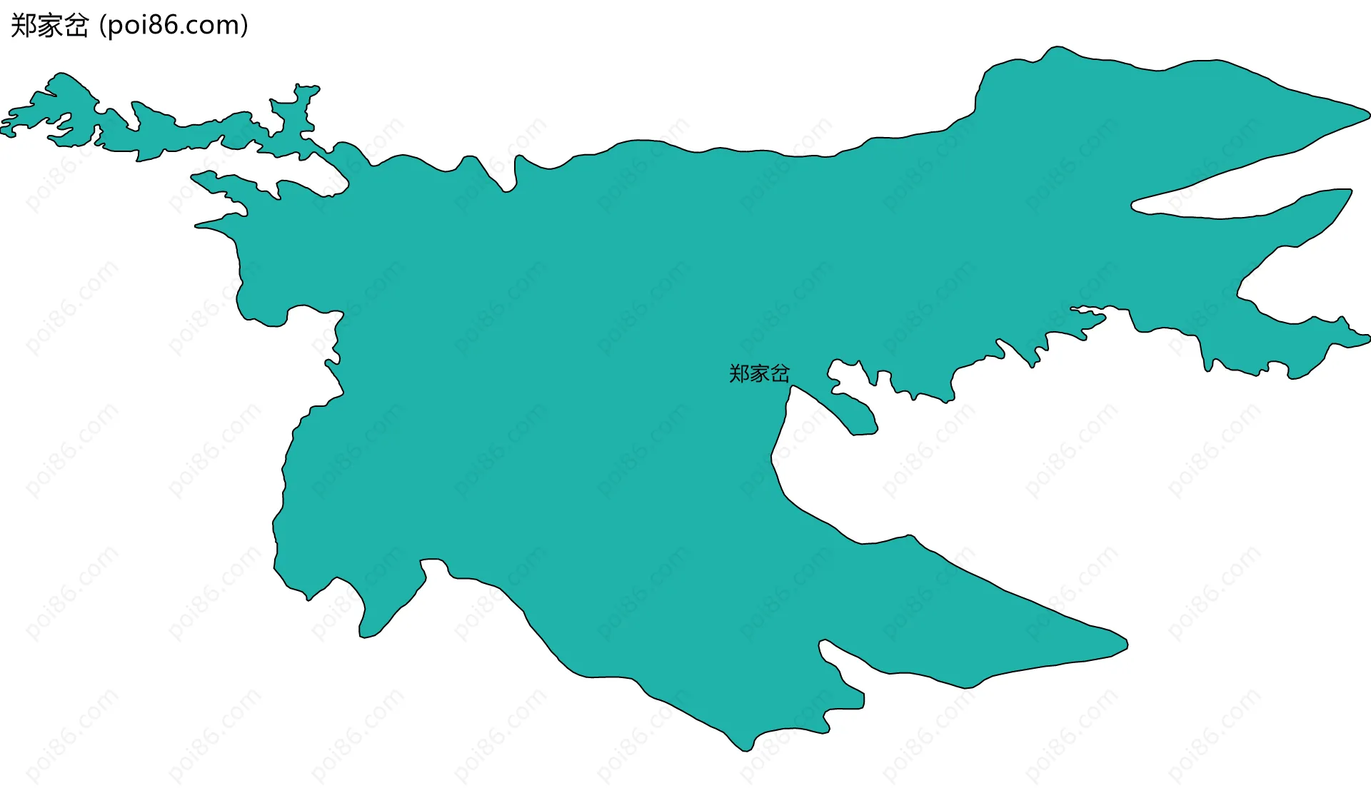 郑家岔边界地图