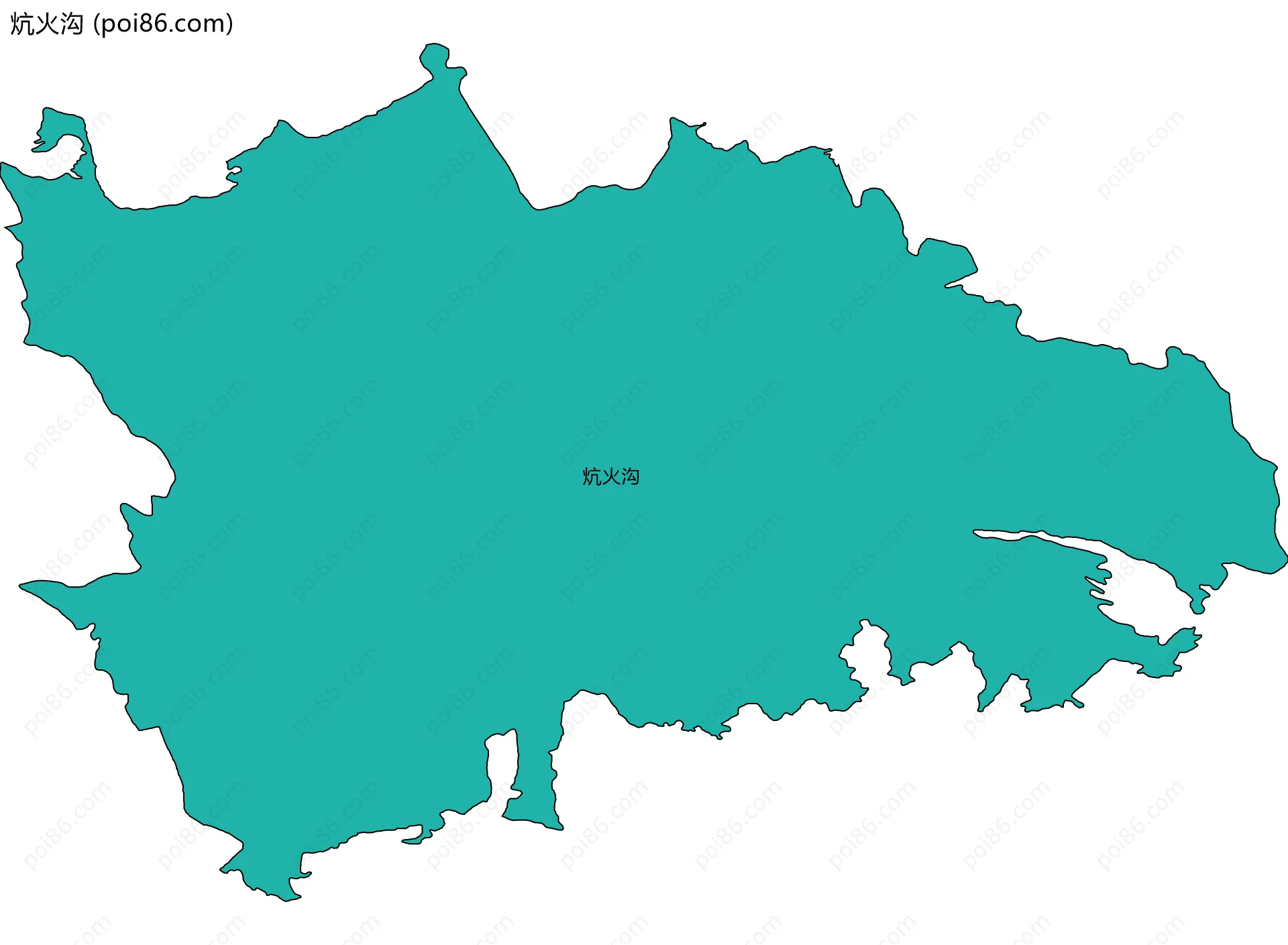 炕火沟边界地图