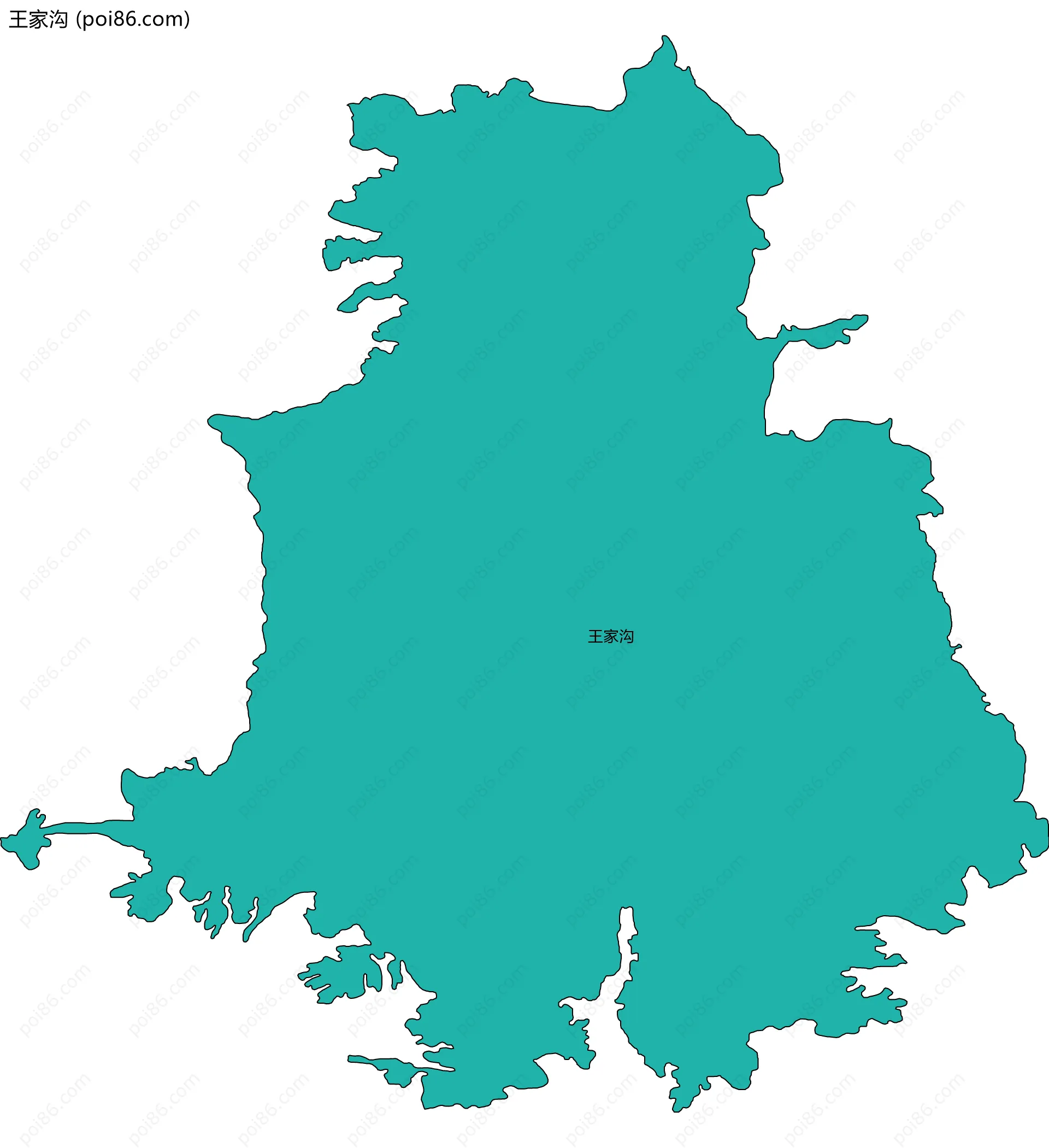 王家沟边界地图