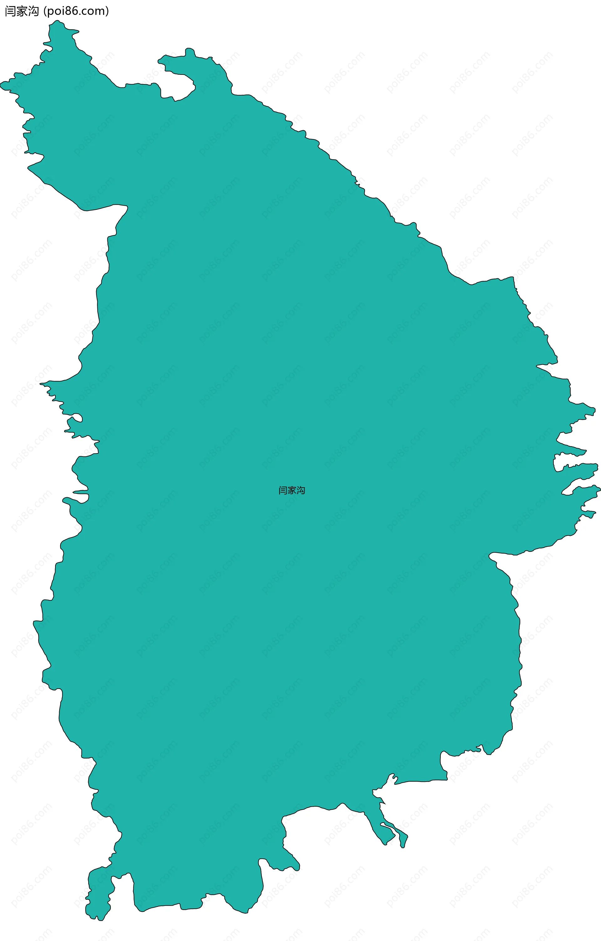 闫家沟边界地图