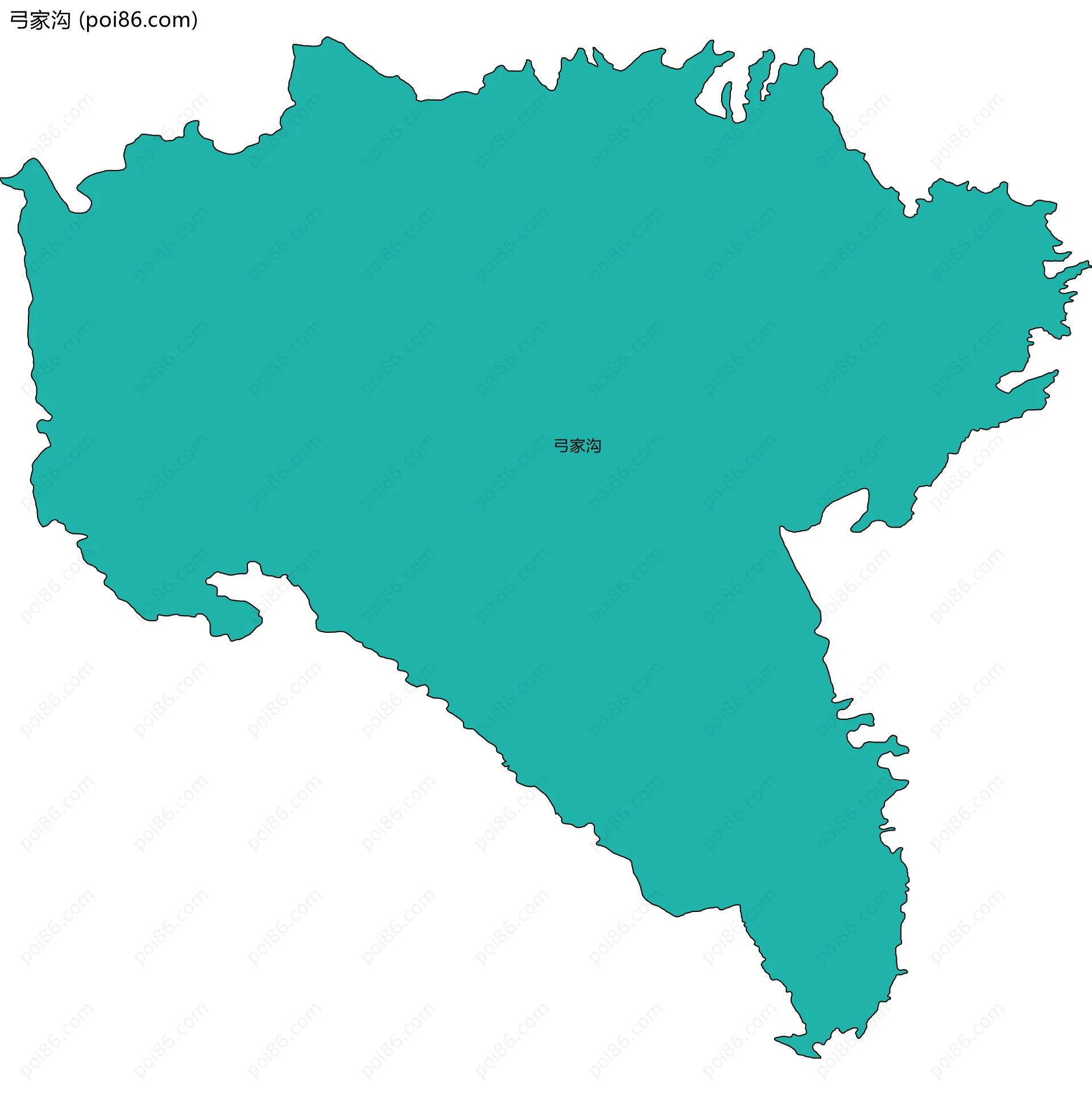 弓家沟边界地图