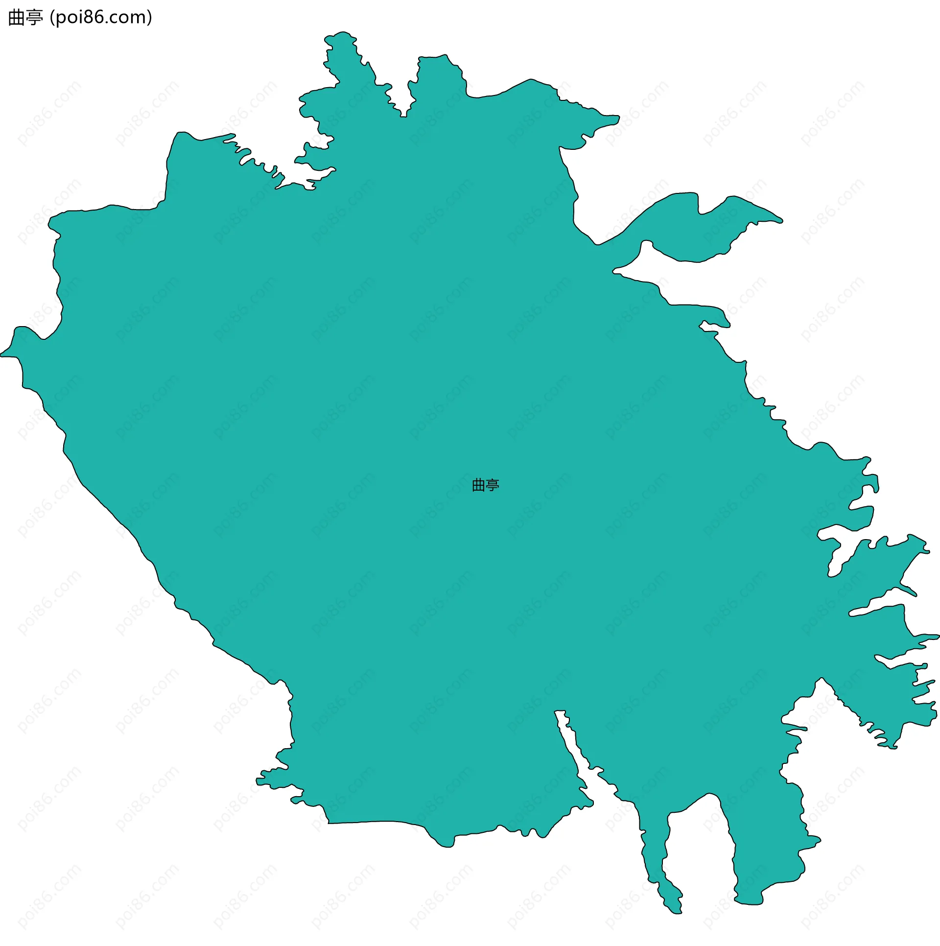 曲亭边界地图
