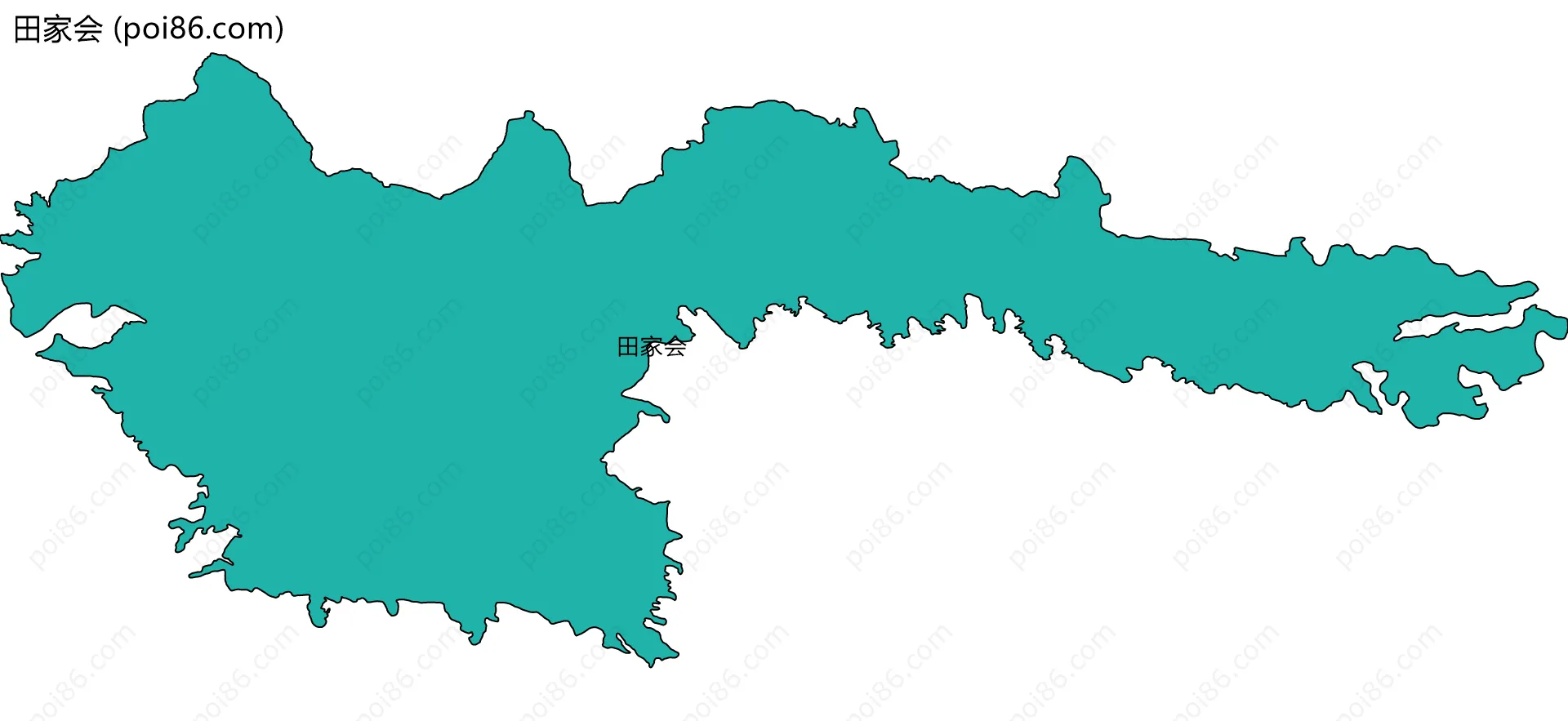 田家会边界地图